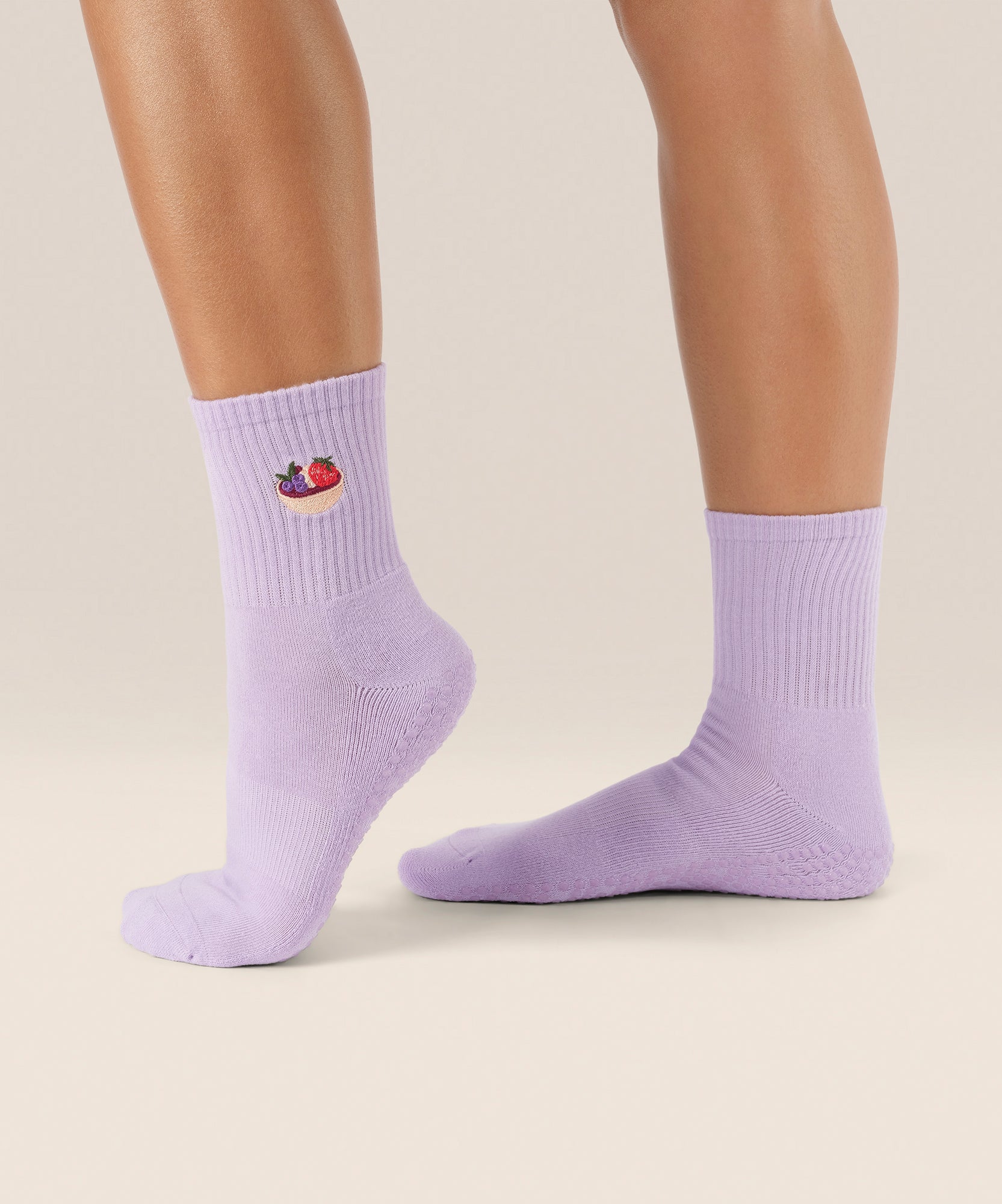 Crew Non Slip Grip Socks - Acai Bowl