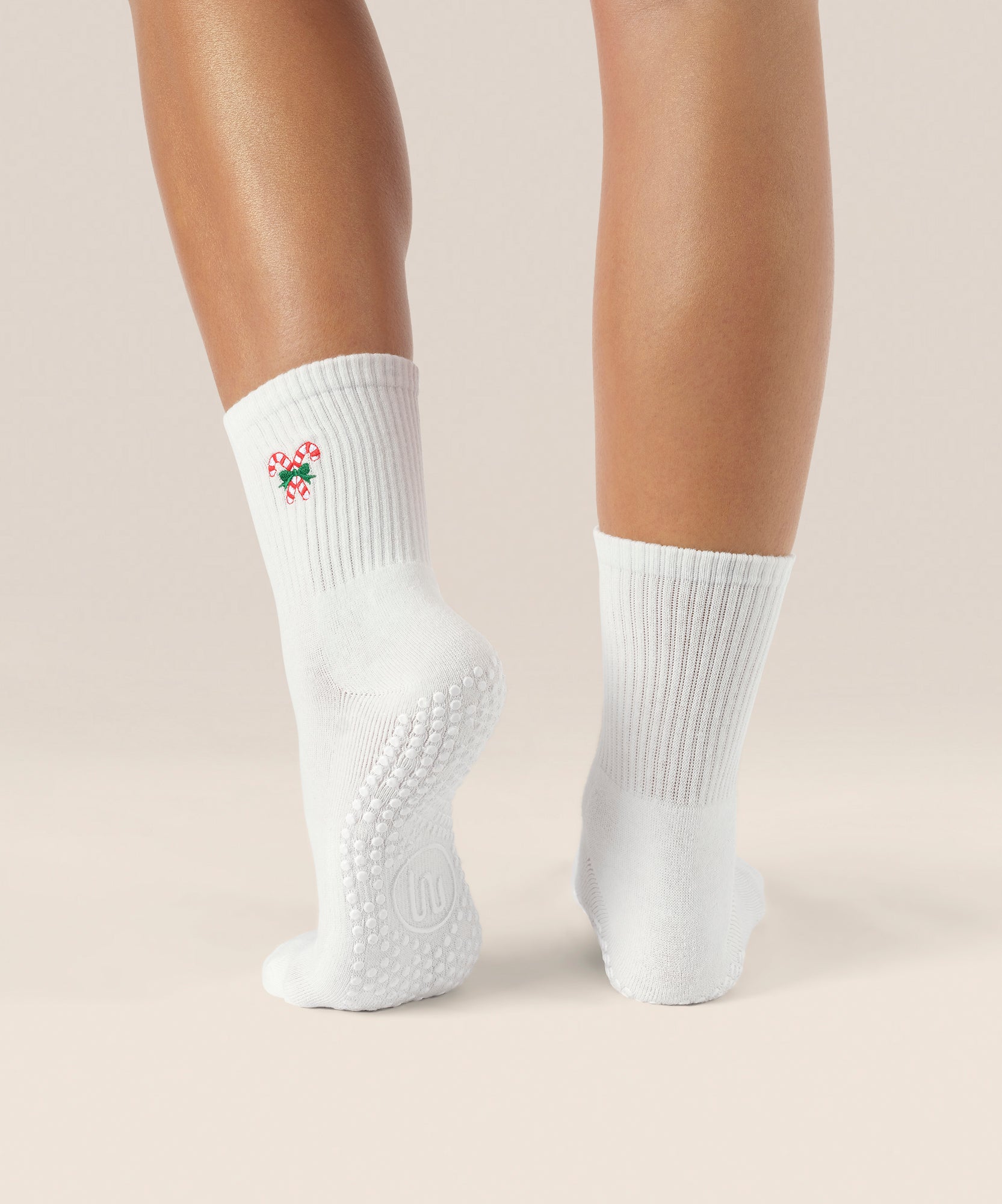 Crew Non Slip Grip Socks - Candy Cane
