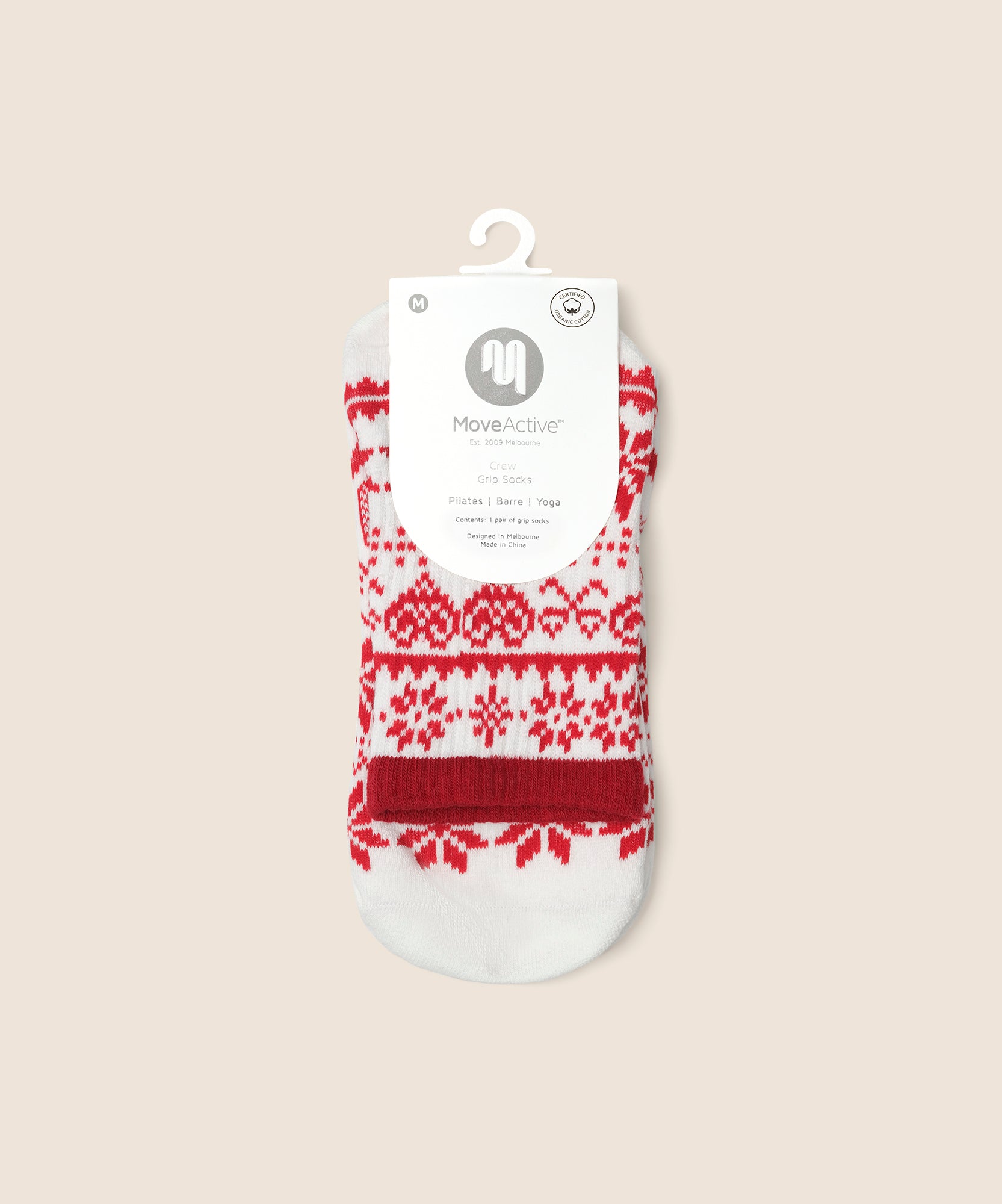 Crew Non Slip Grip Socks - Nordic Noel