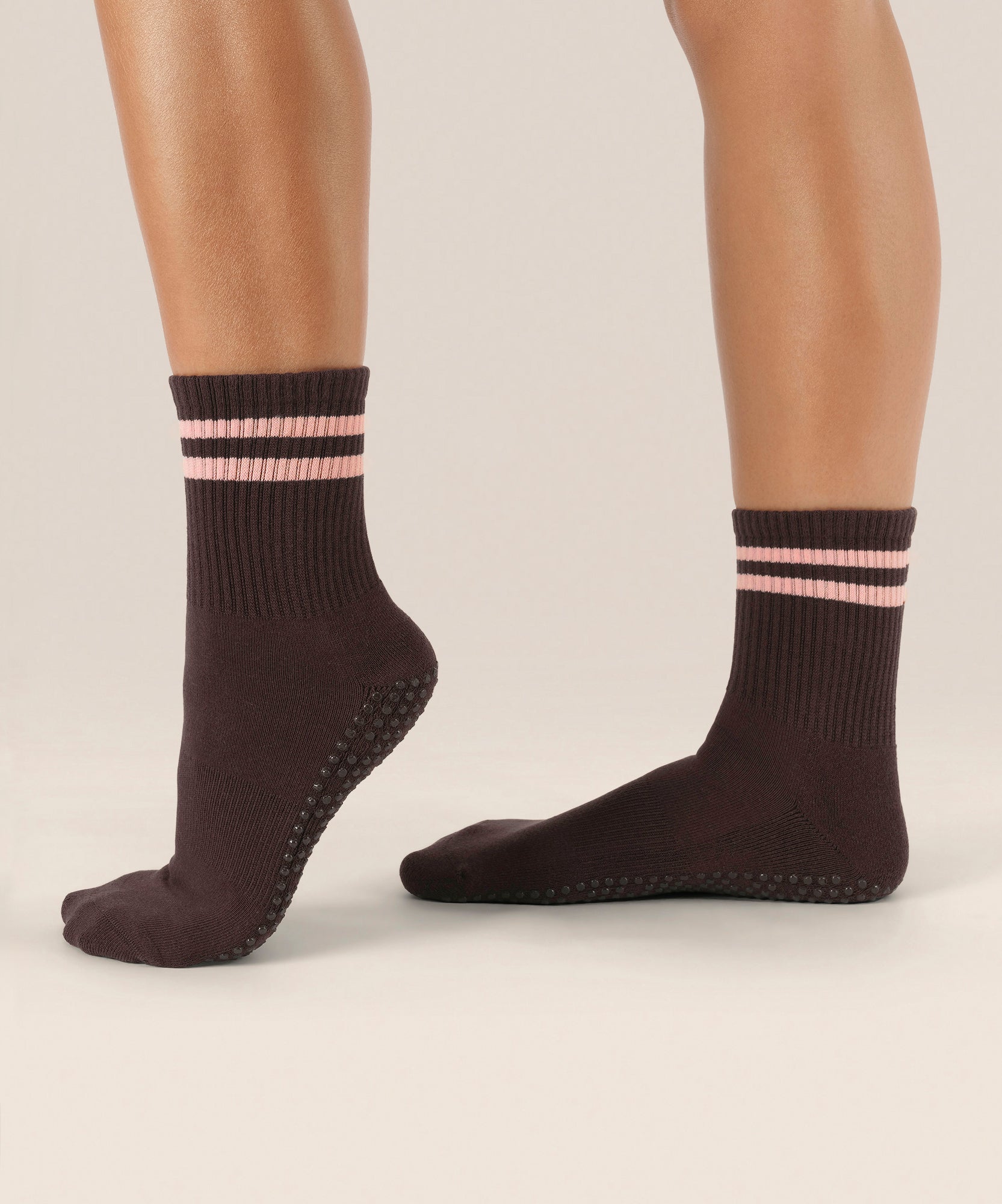 3 Pack Grip Sock Set - Espresso