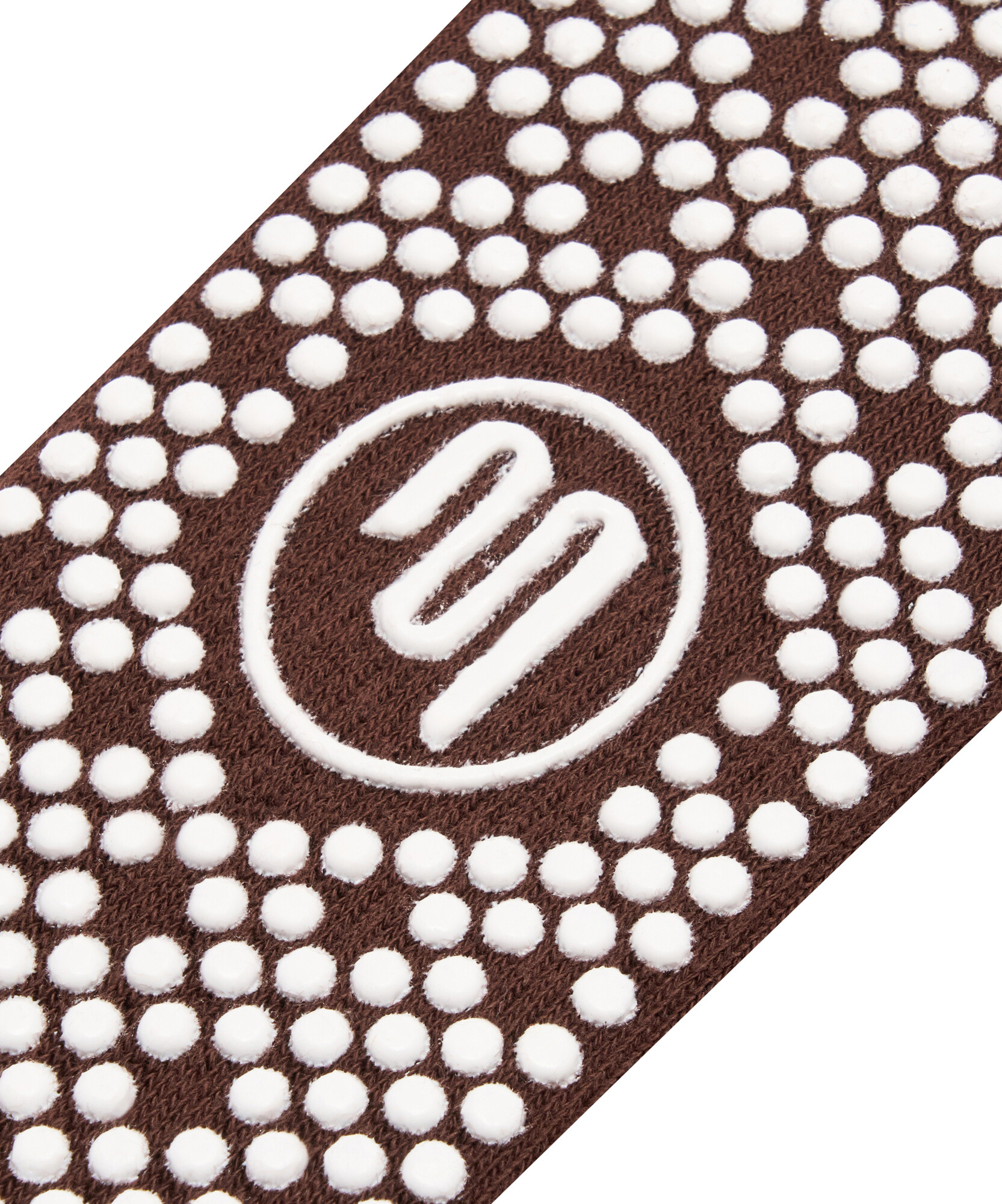Crew Non Slip Grip Socks - Pilates Club Brown