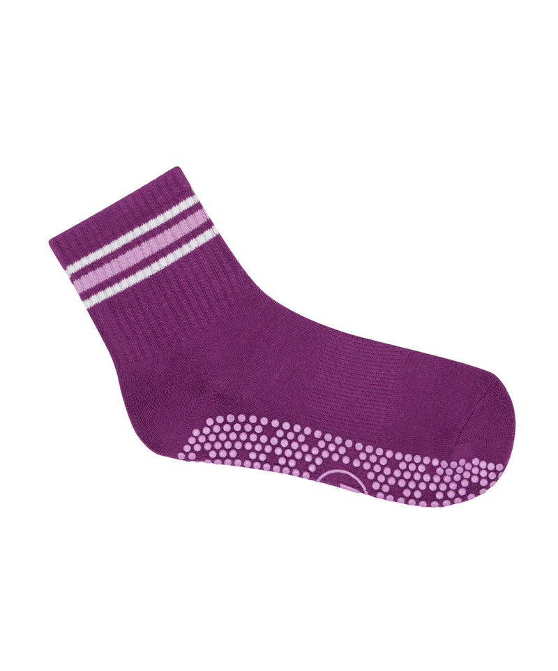 Dahlia Stripes Non Slip Grip Socks for secure footing in pilates