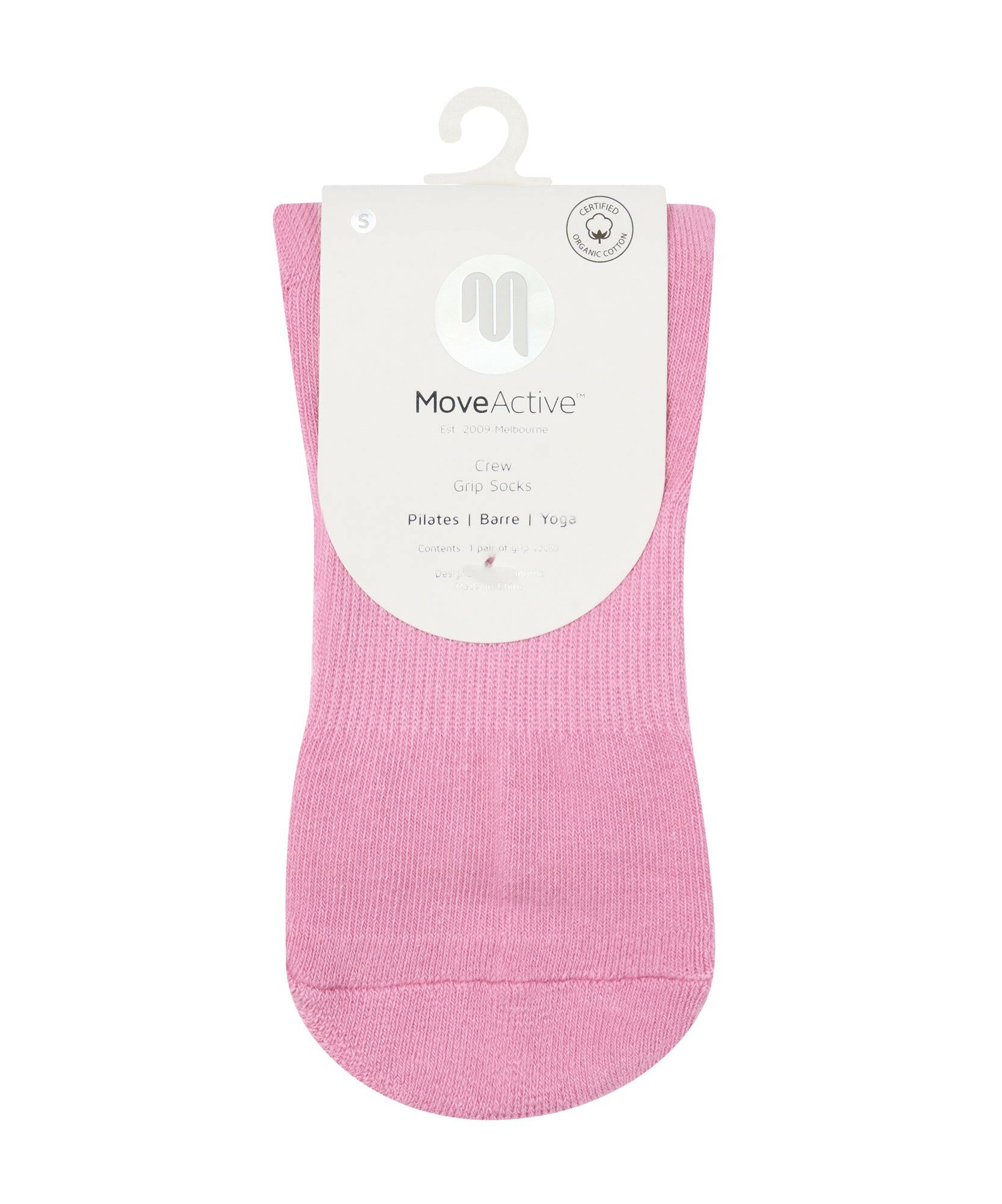 Crew Non Slip Grip Socks - Sorbet Pink Stripe