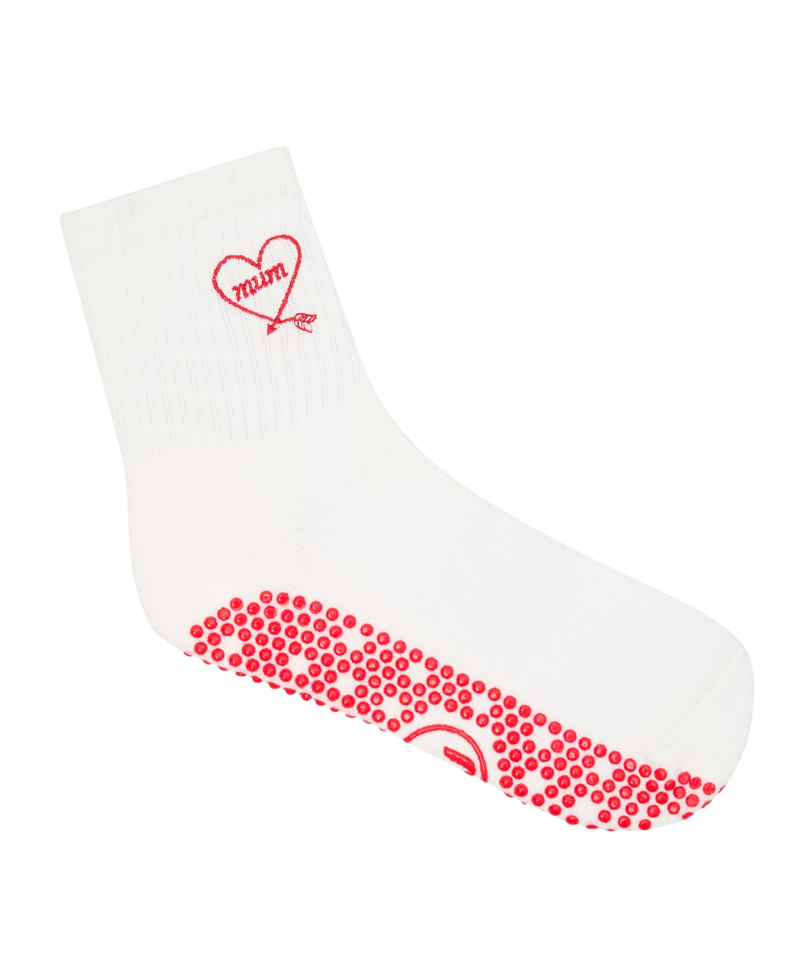 Crew Non Slip Grip Socks - Love Note