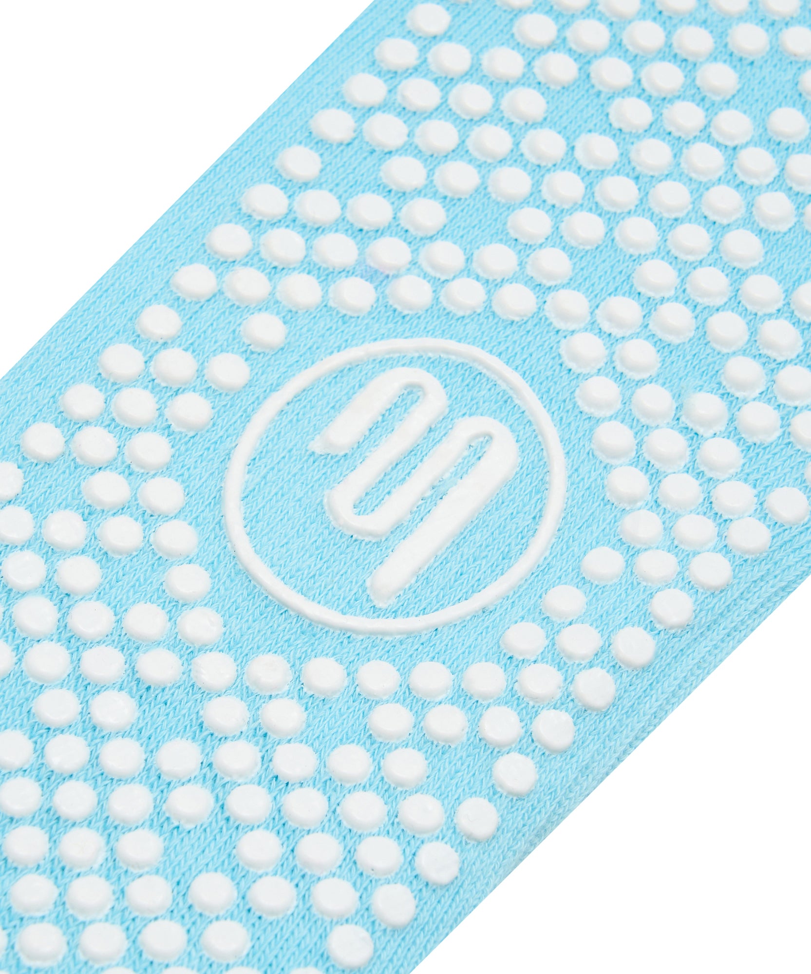 Slide On Non Slip Grip Socks - Ice Blue