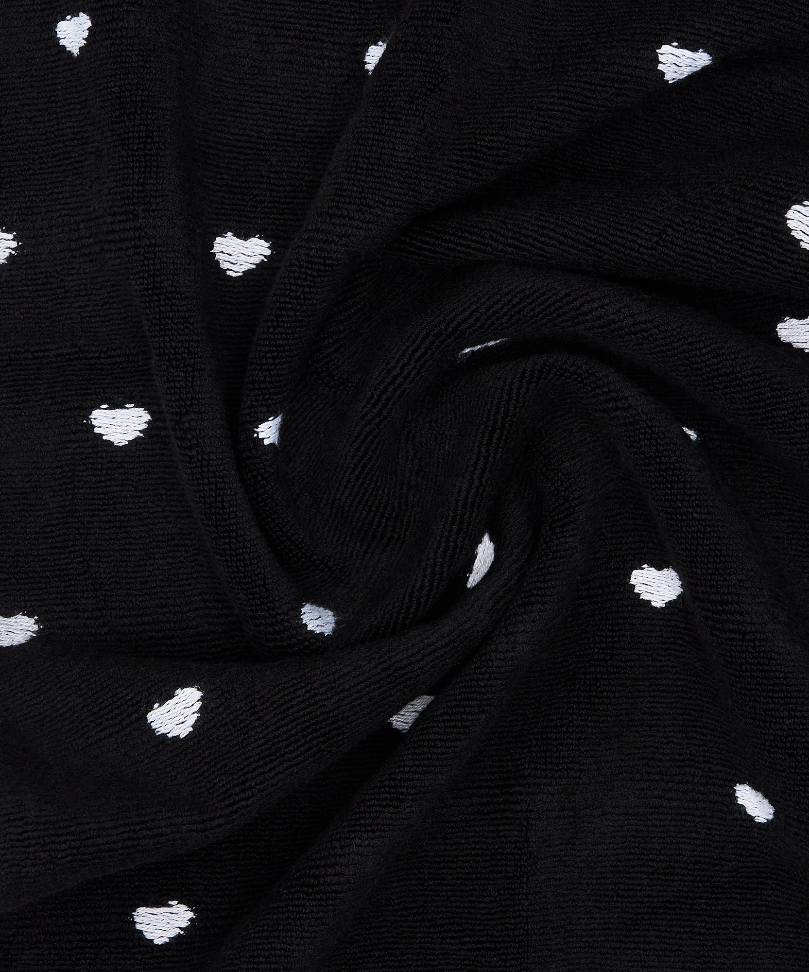 Workout Terry Towel - Monochrome Hearts