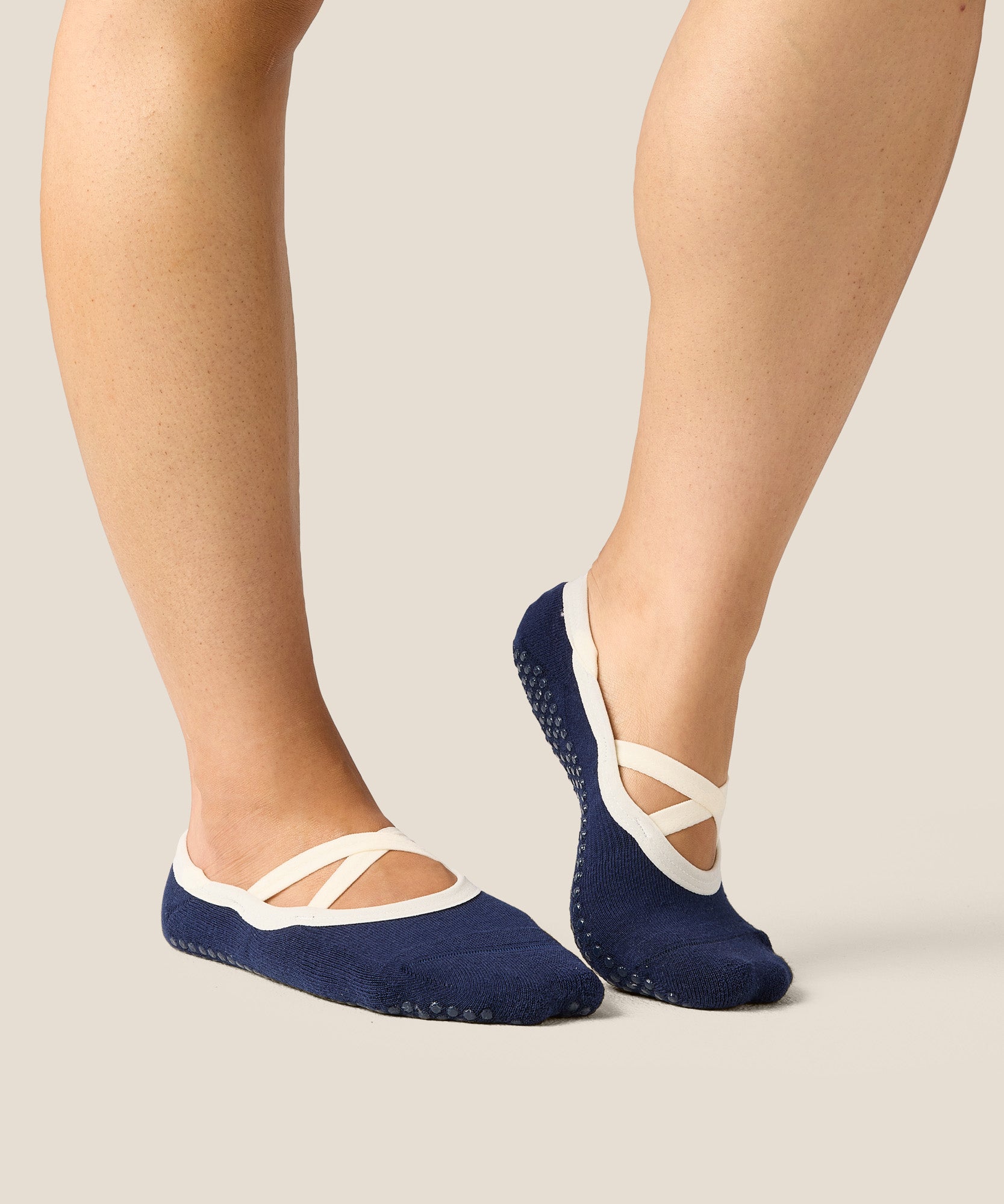 Ballet Grip Socks - Cross Navy