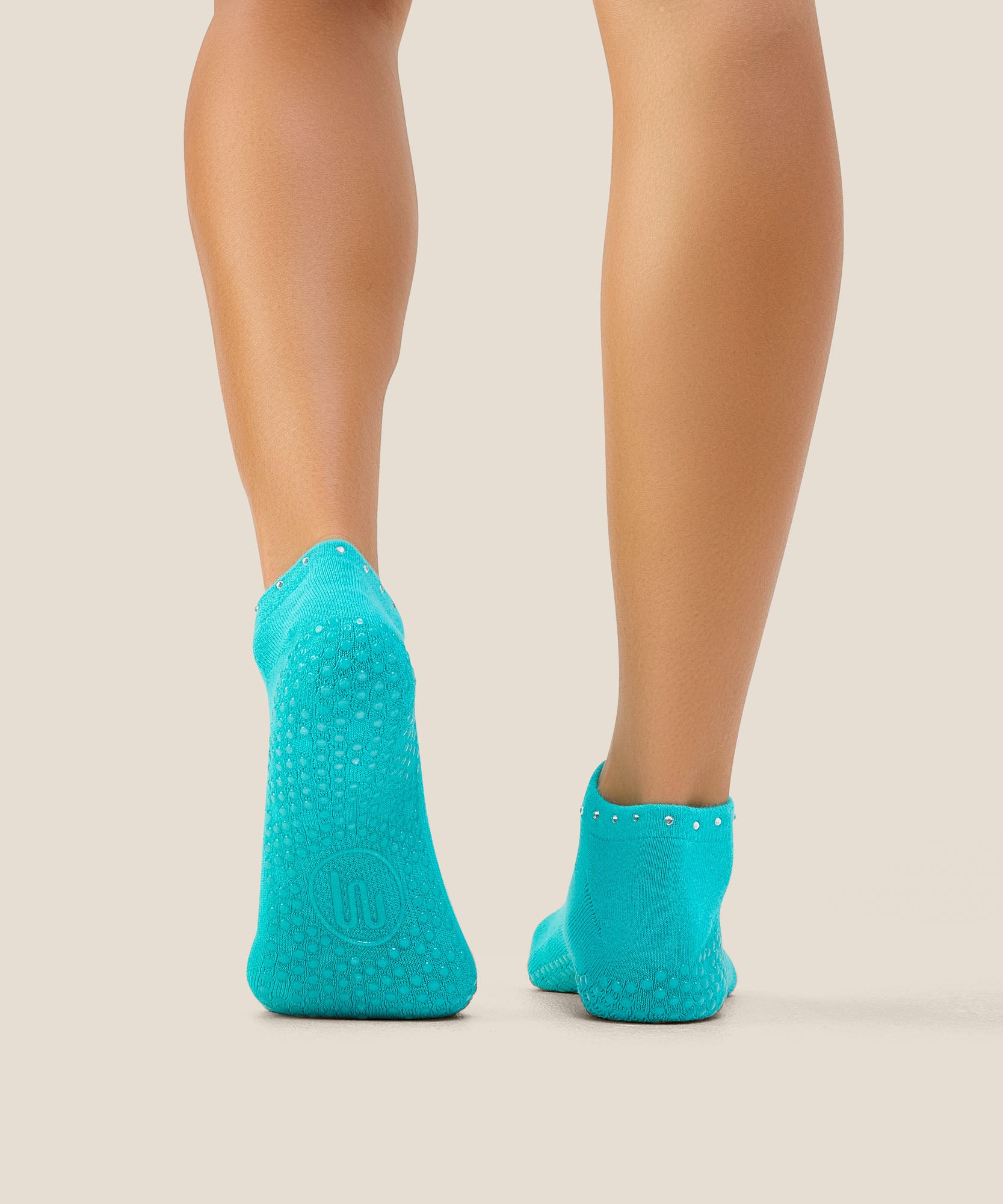 Low Rise Grip Socks - Gem Aqua