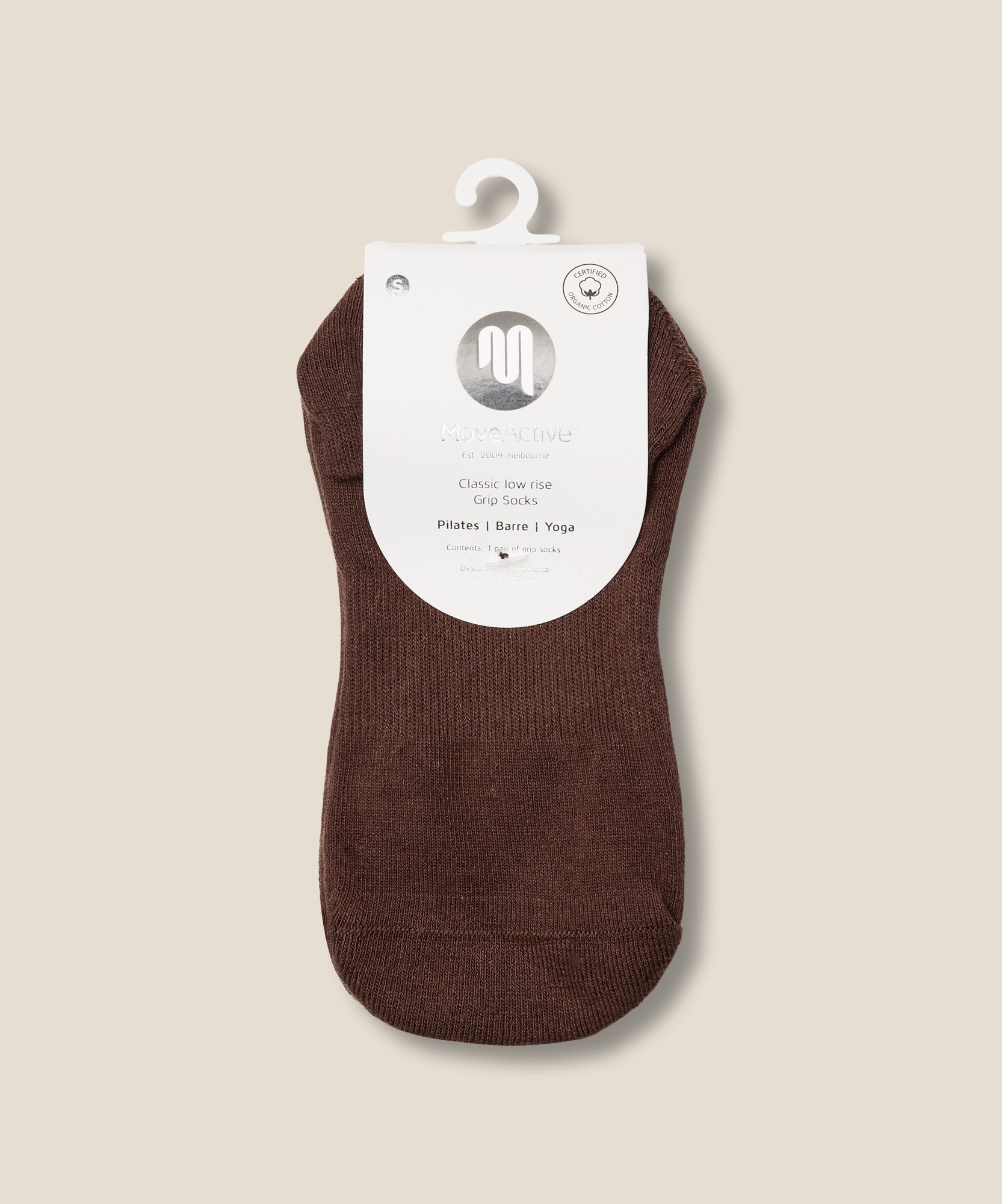 Low Rise Grip Socks - Espresso