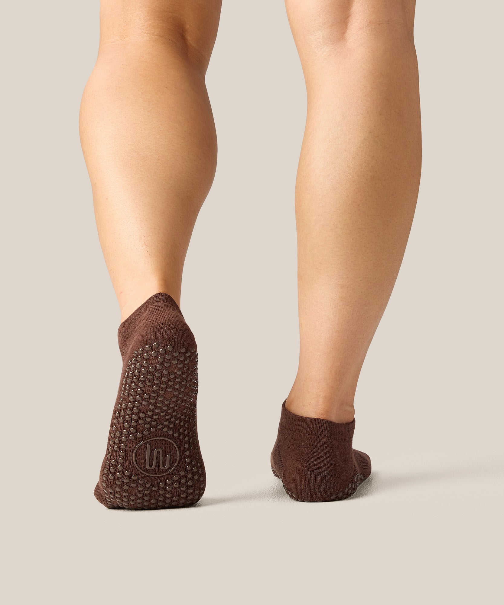Low Rise Grip Socks - Espresso