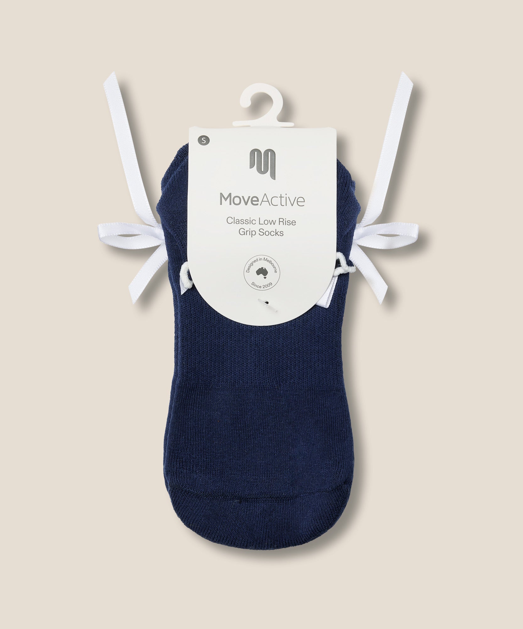 Low Rise Grip Socks - Sweet Bow Navy