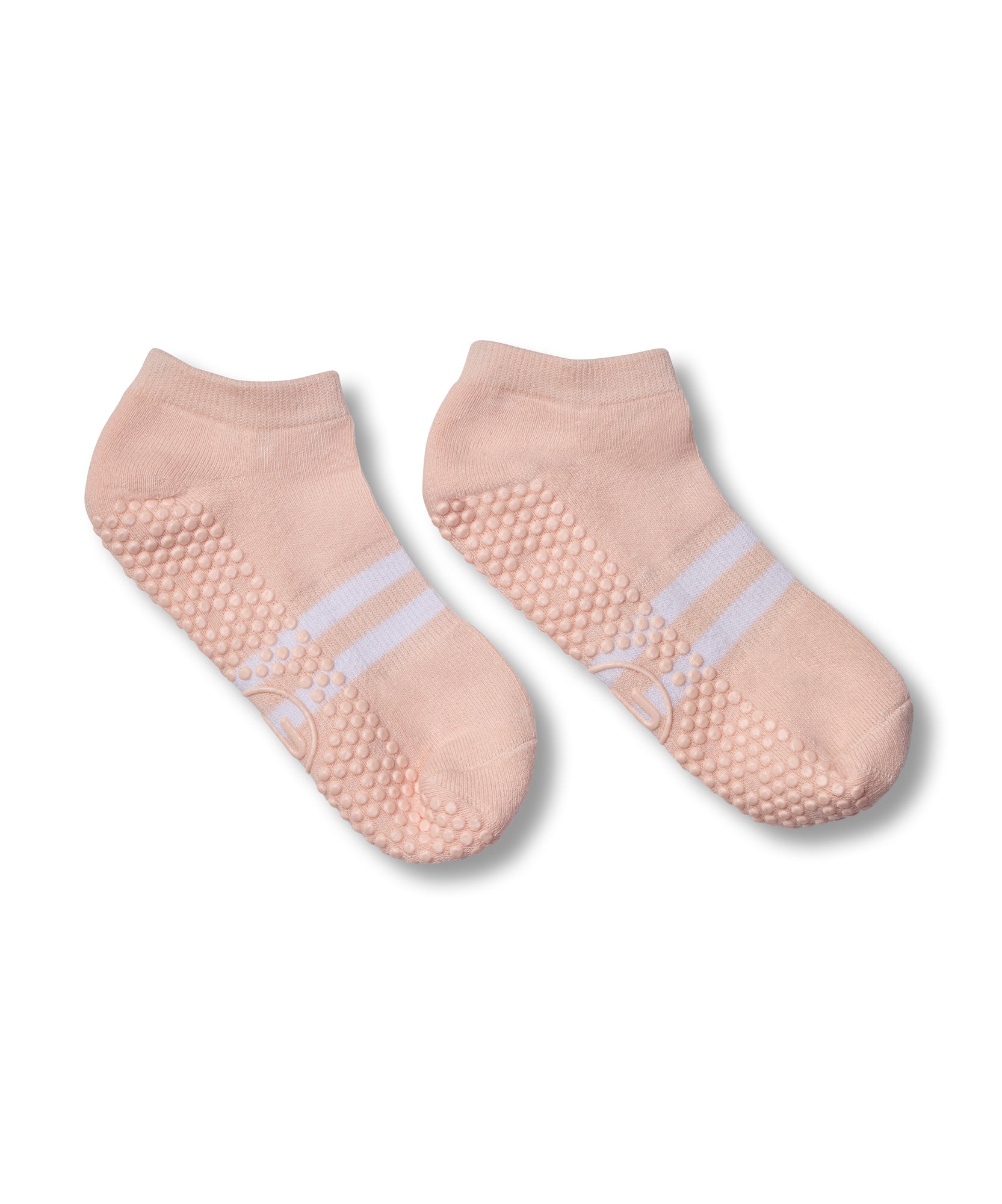 Classic Low Rise Grip Socks - Pink Stripe