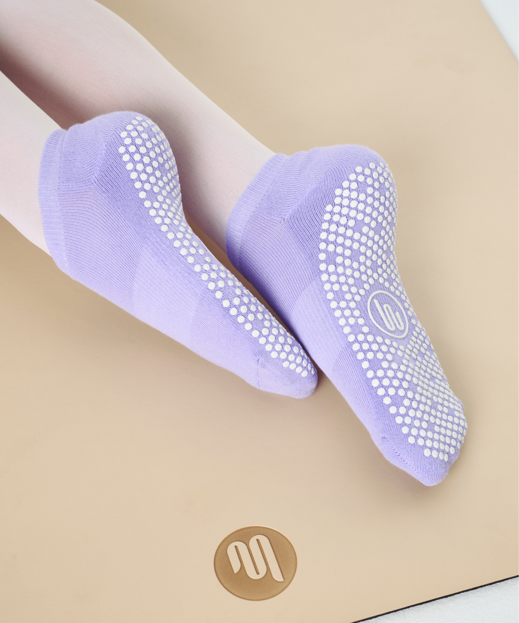 Low Rise Grip Socks - Purple Rain