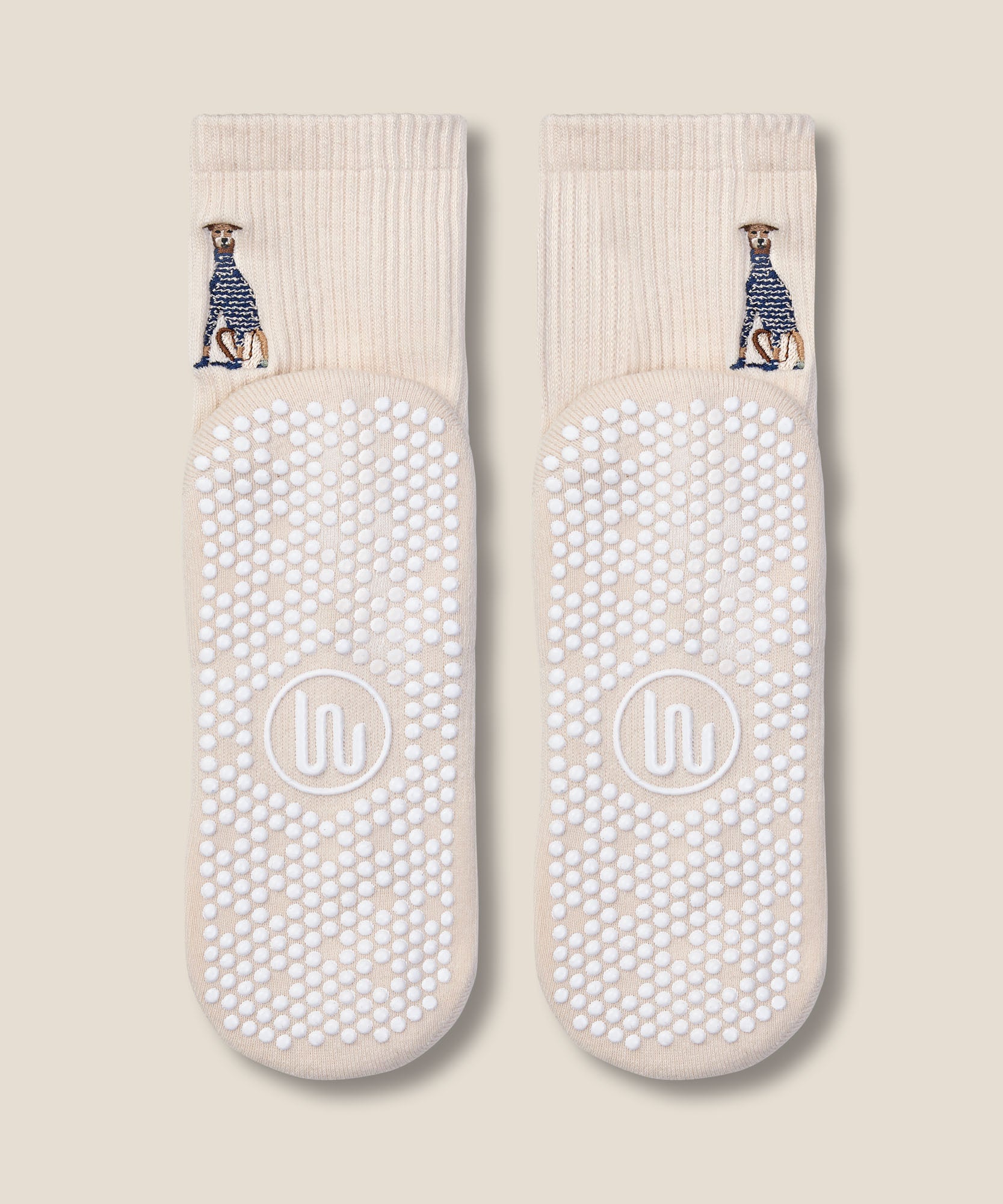Crew Grip Socks - Greyhound Oat