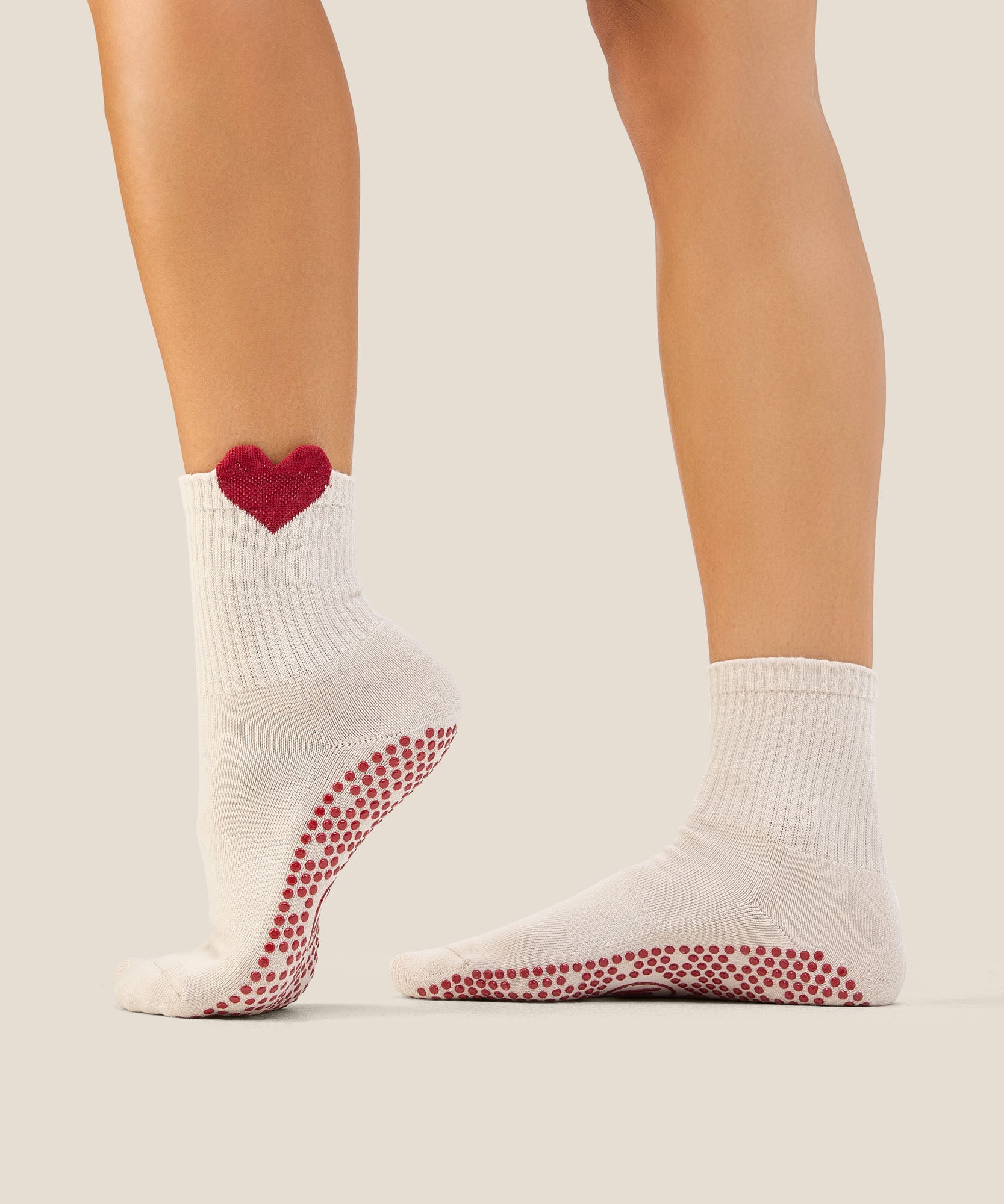 Crew Grip Socks - Heartfelt Beige