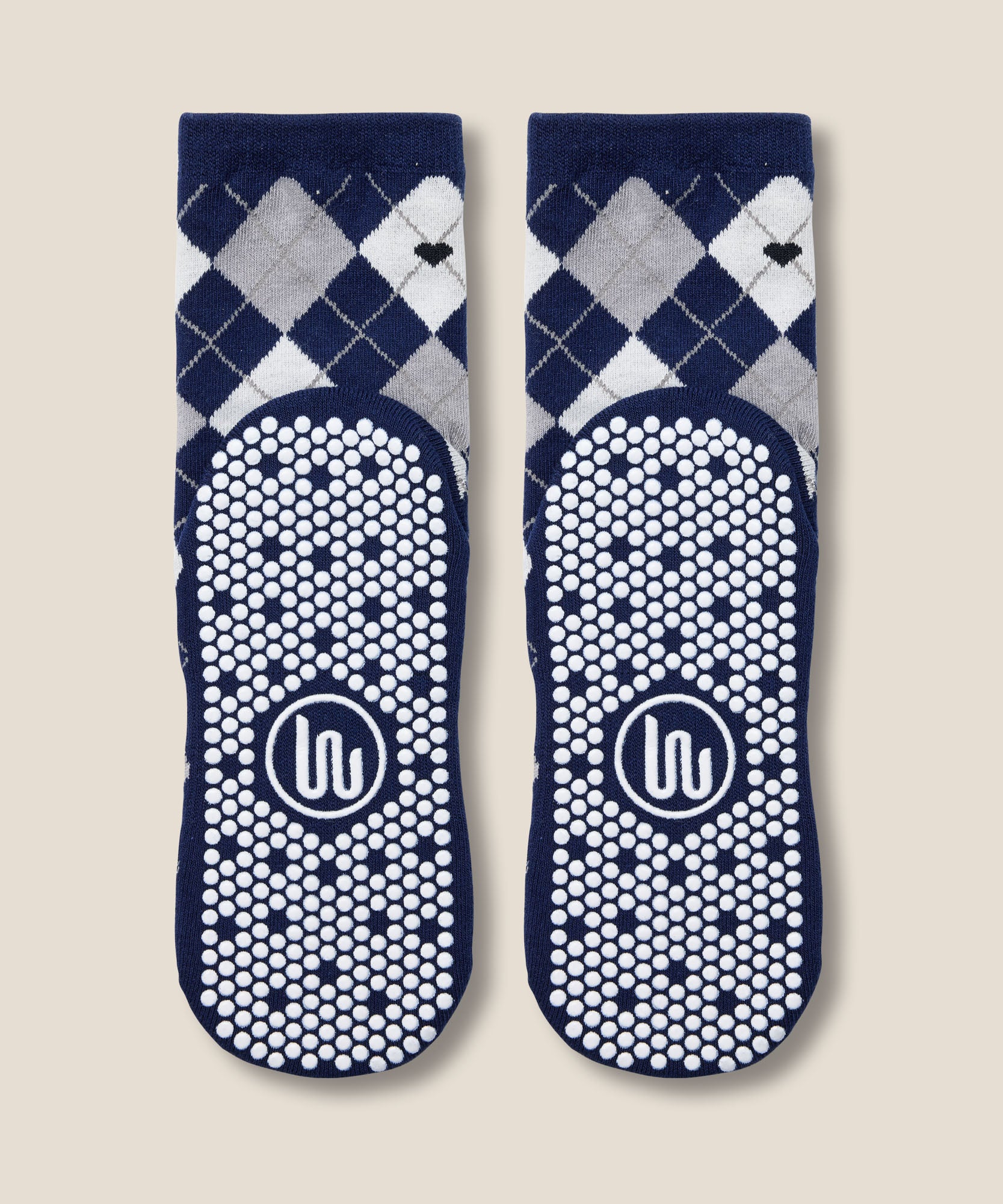 Crew Grip Socks - Argyle Navy