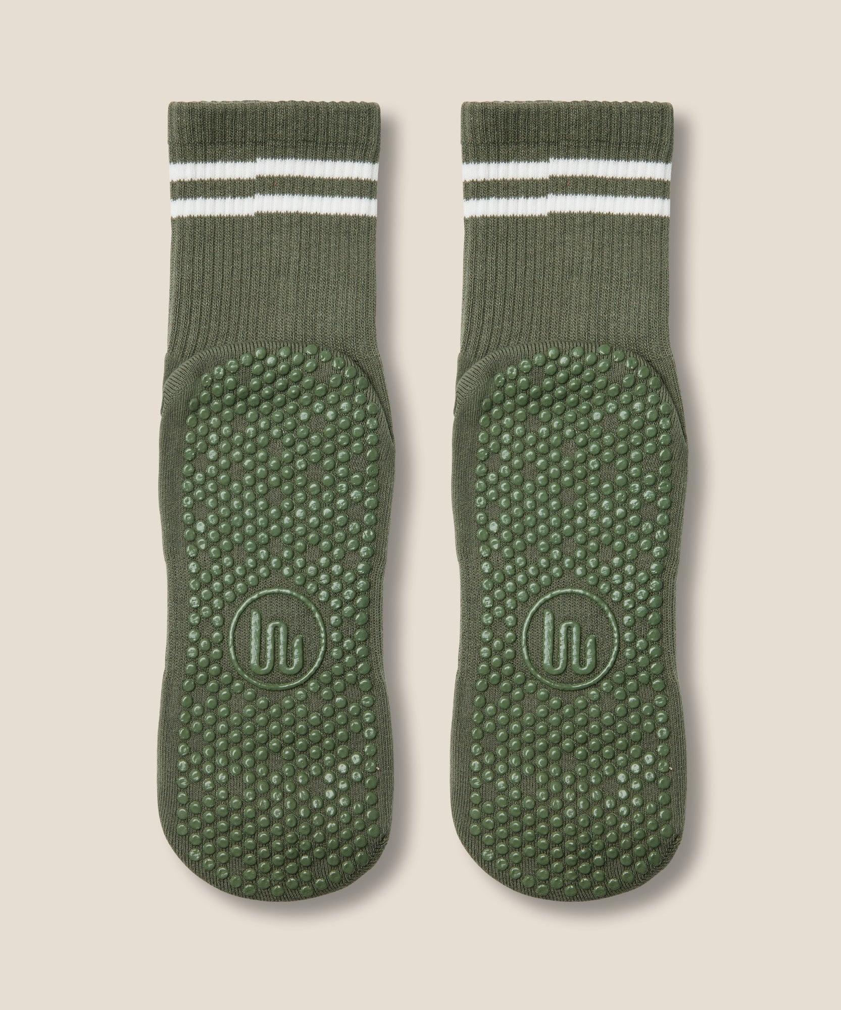 Crew Grip Socks - Sporty Stripe Khaki
