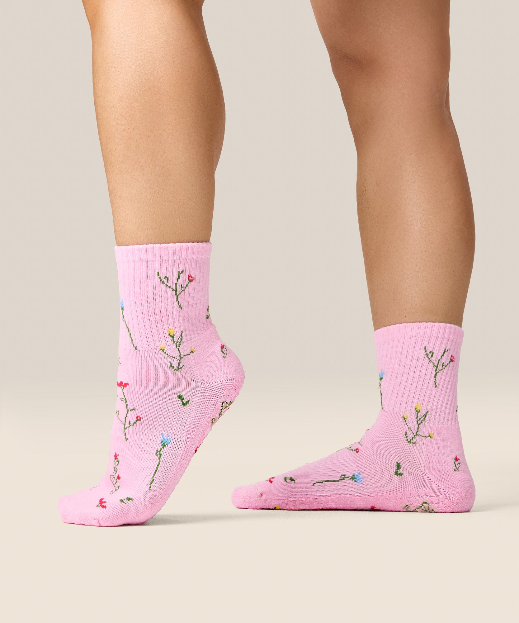 Crew Grip Socks - Wildflower Pink