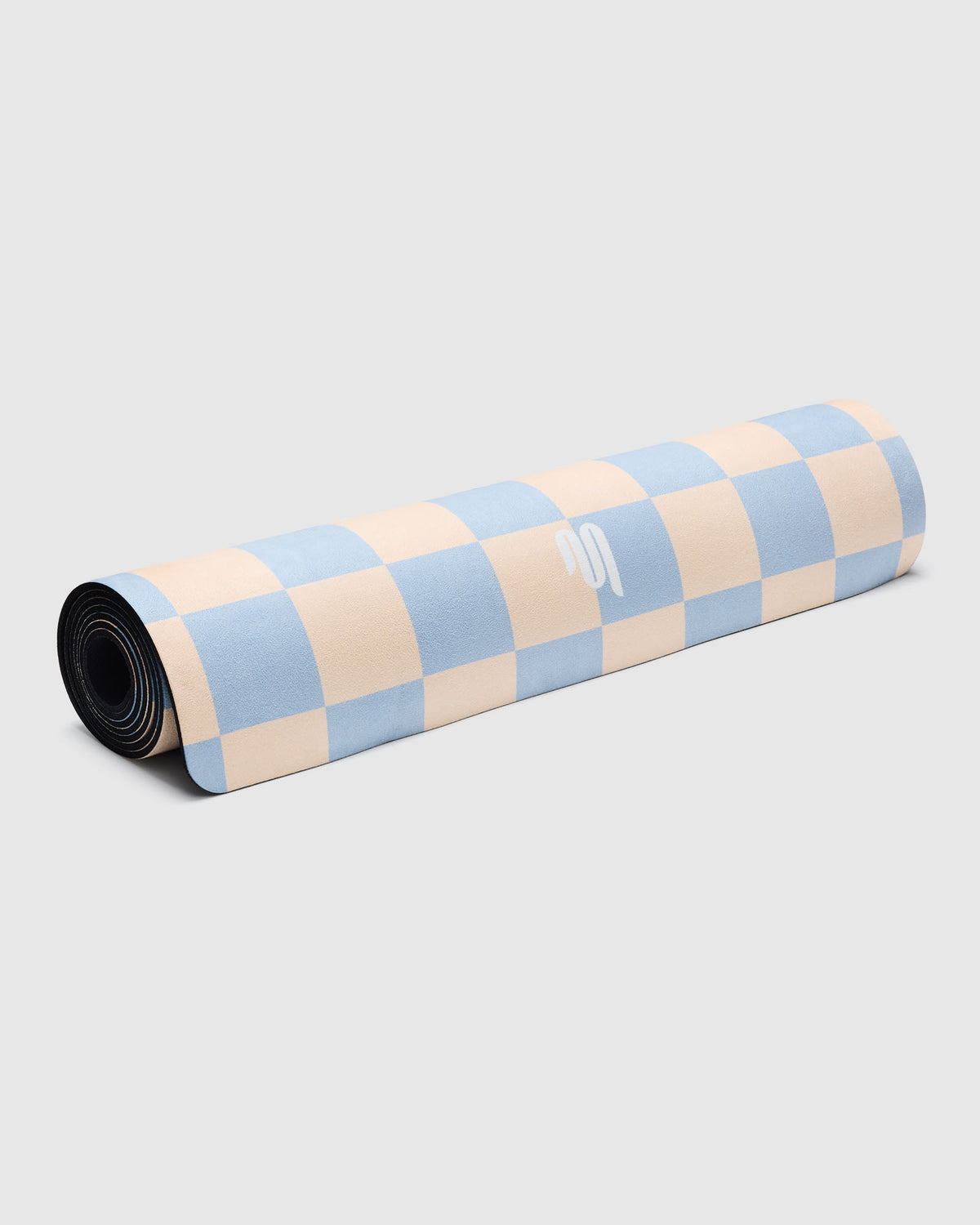 Microfibre Reformer Mat - Check Powder Blue