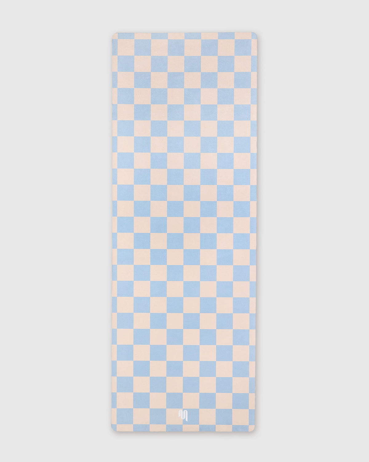 Microfibre Yoga Mat - Check Powder Blue