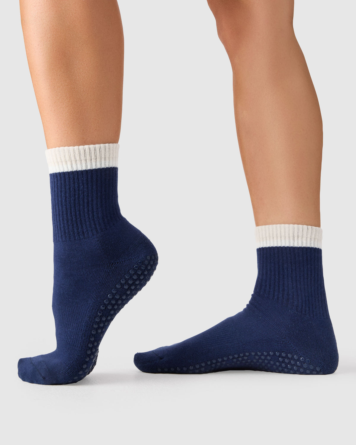 Crew Grip Sock - Block Stripes Ink & Oat
