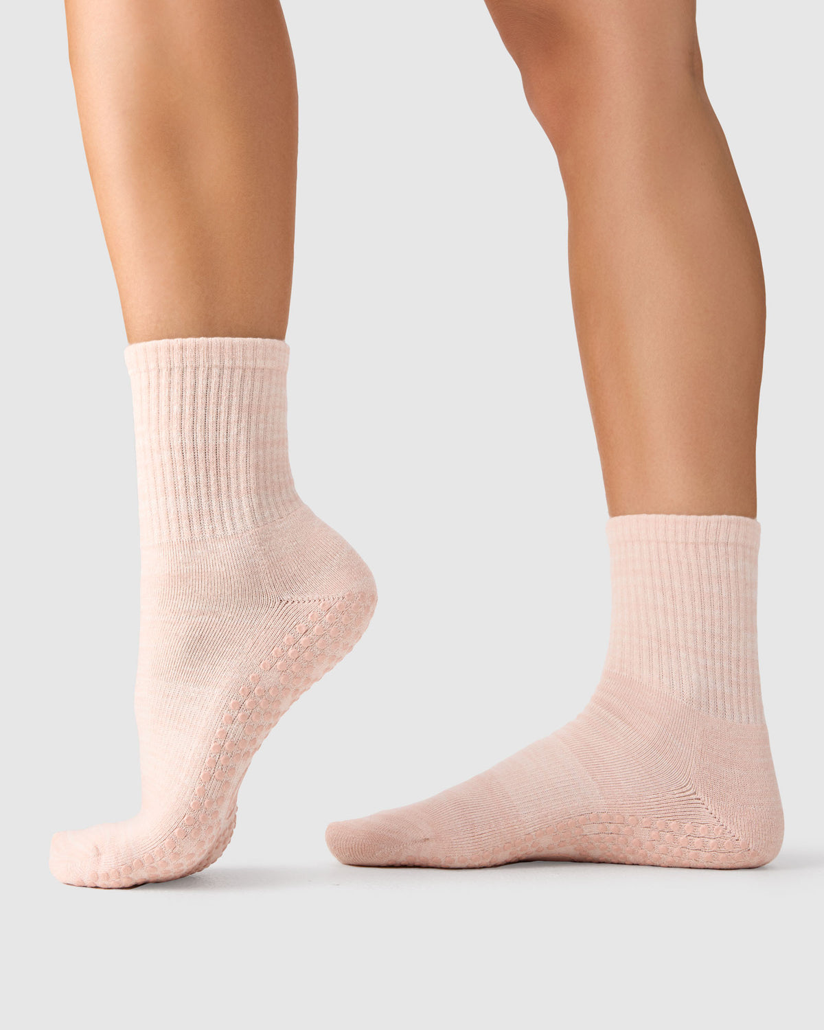 Crew Grip Sock - Soft Pink Marle
