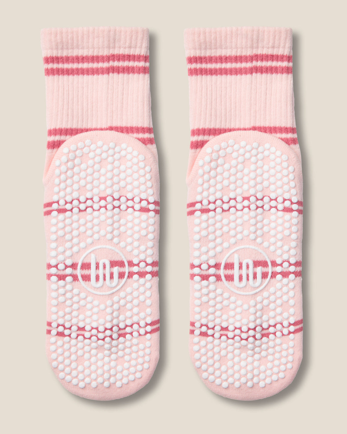 Crew Grip Socks - Candy Stripe Candy Pink
