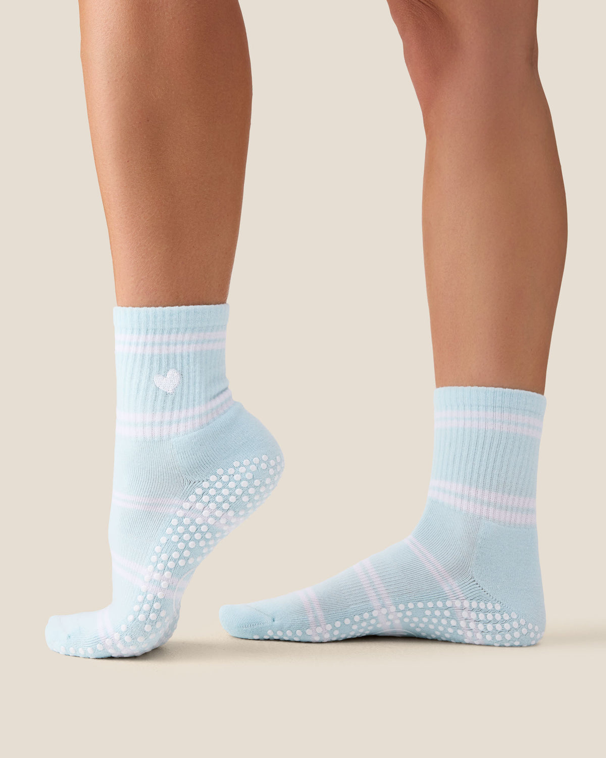 Crew Grip Socks - Candy Stripe Ice Blue