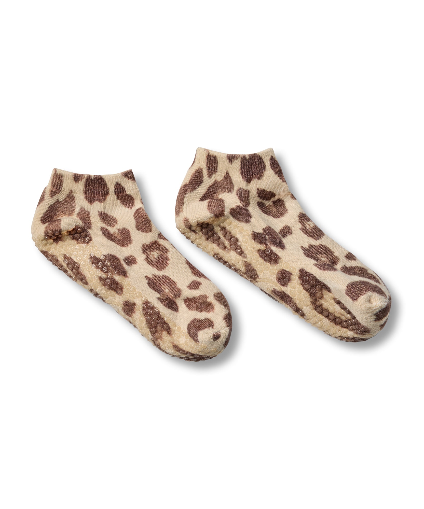 Classic Low Rise Grip Socks - Leopard