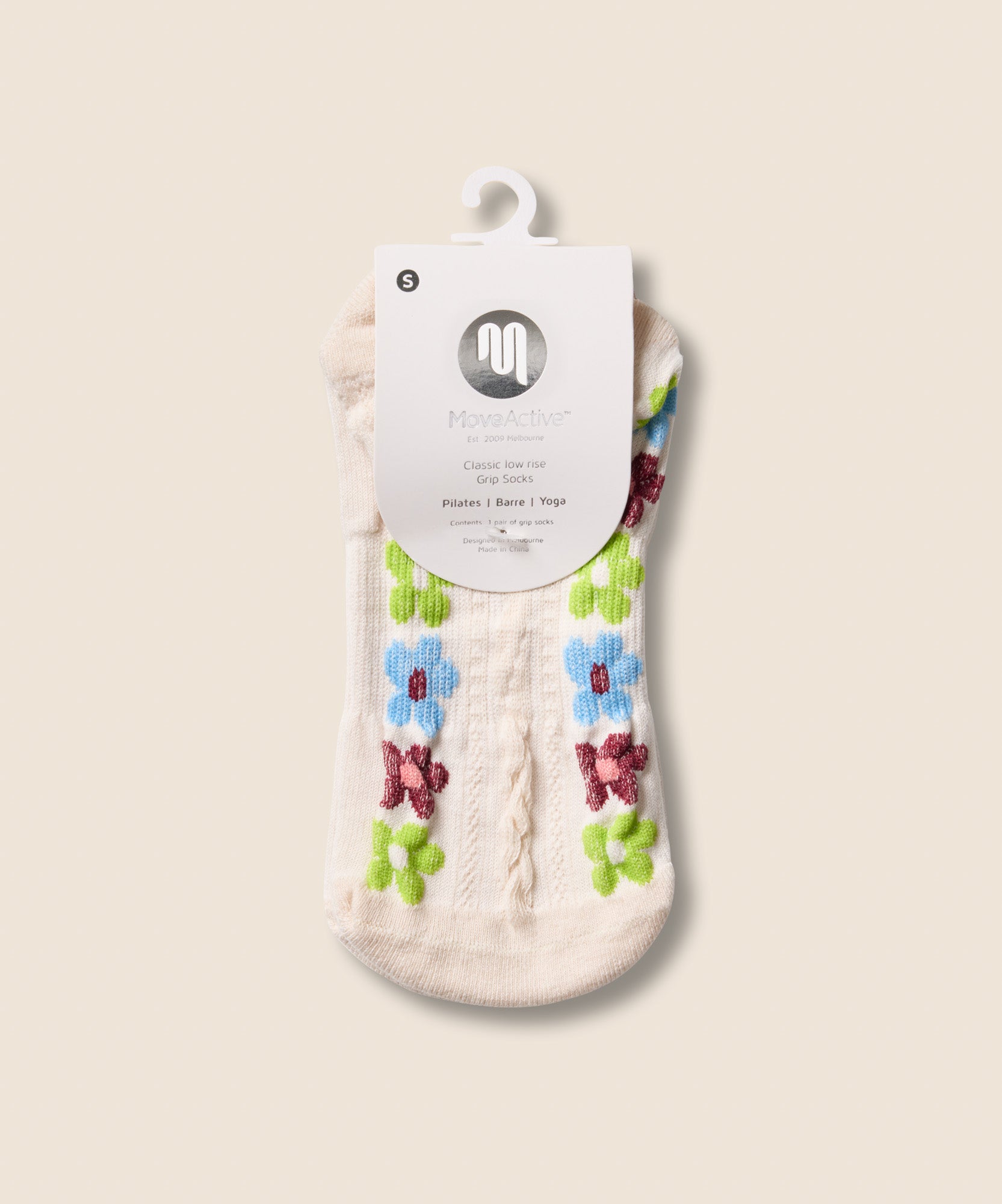 Classic Low Rise Grip Socks - Fiesta Blanca