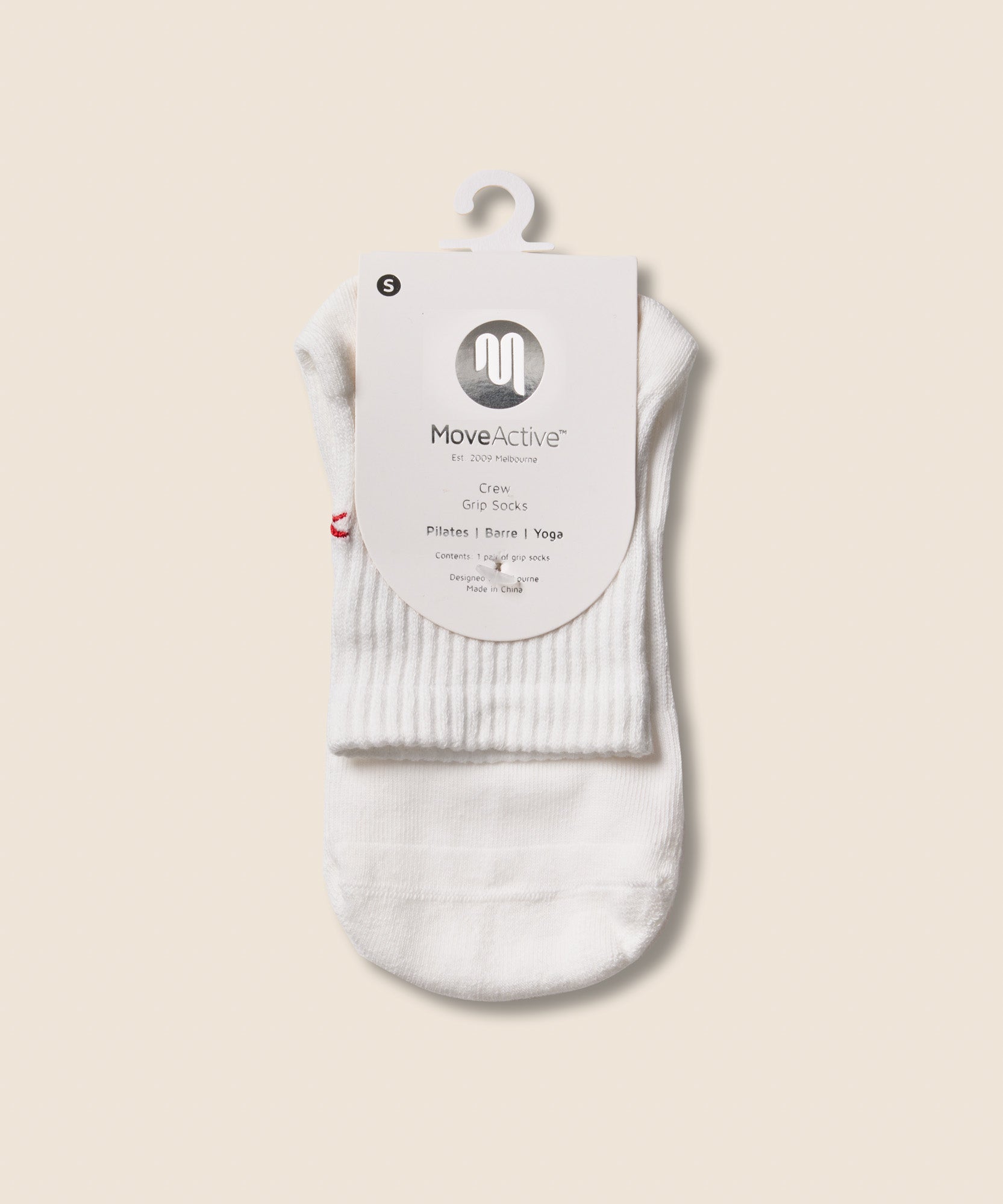 Crew Non Slip Grip Socks - Spicy Chilli