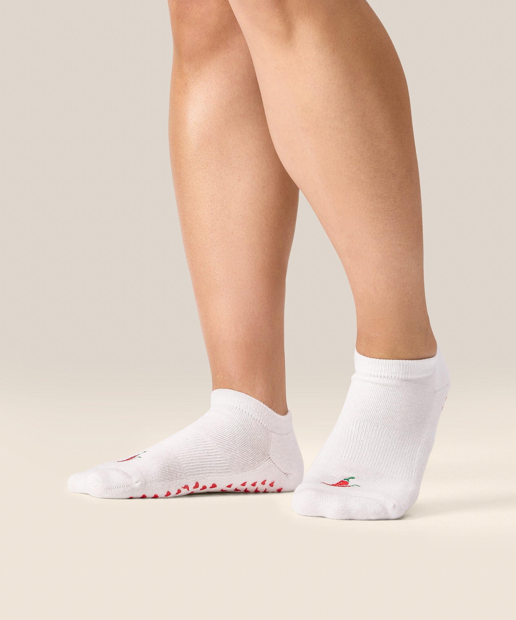 Classic Low Rise Grip Socks - Spicy Chilli