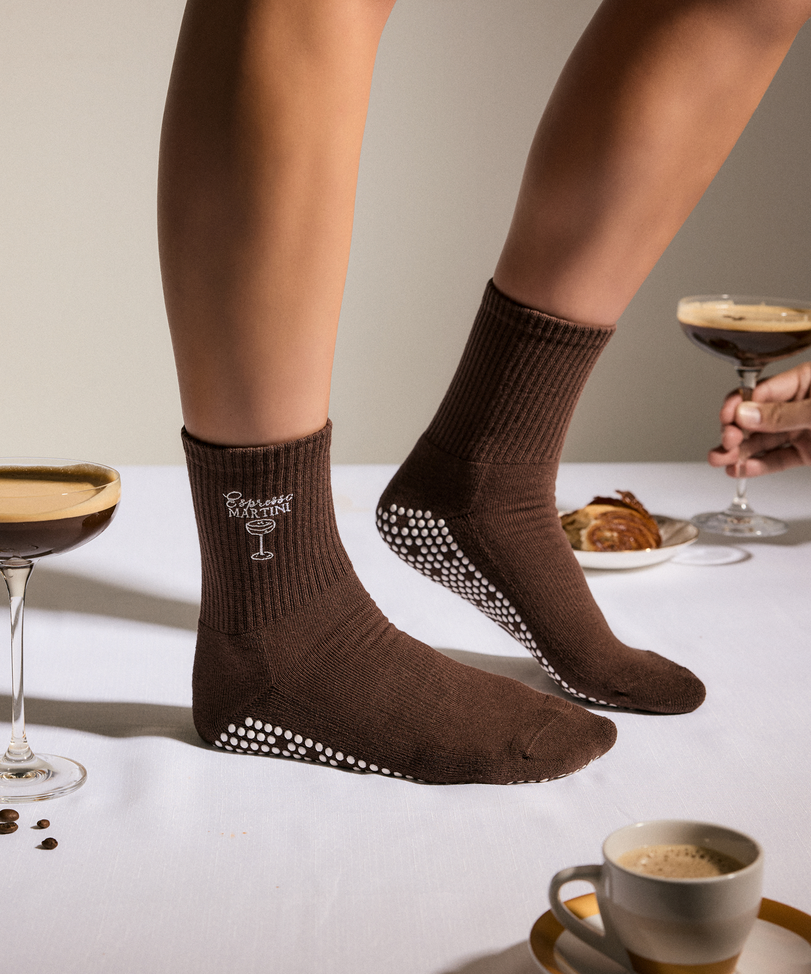 Crew Grip Socks - Espresso Martini