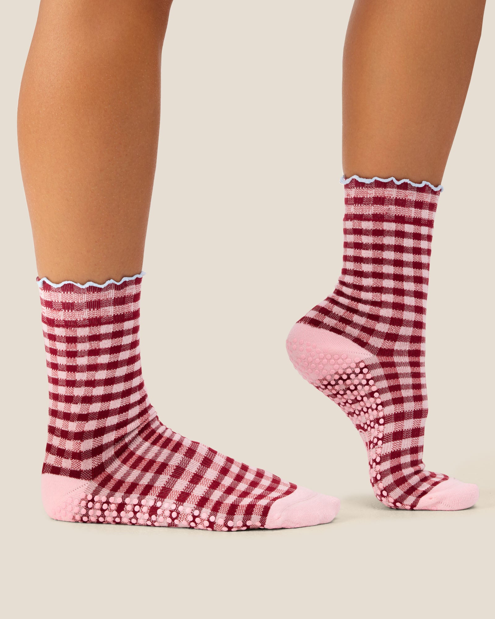 Crew Grip Socks - Picnic Check Red