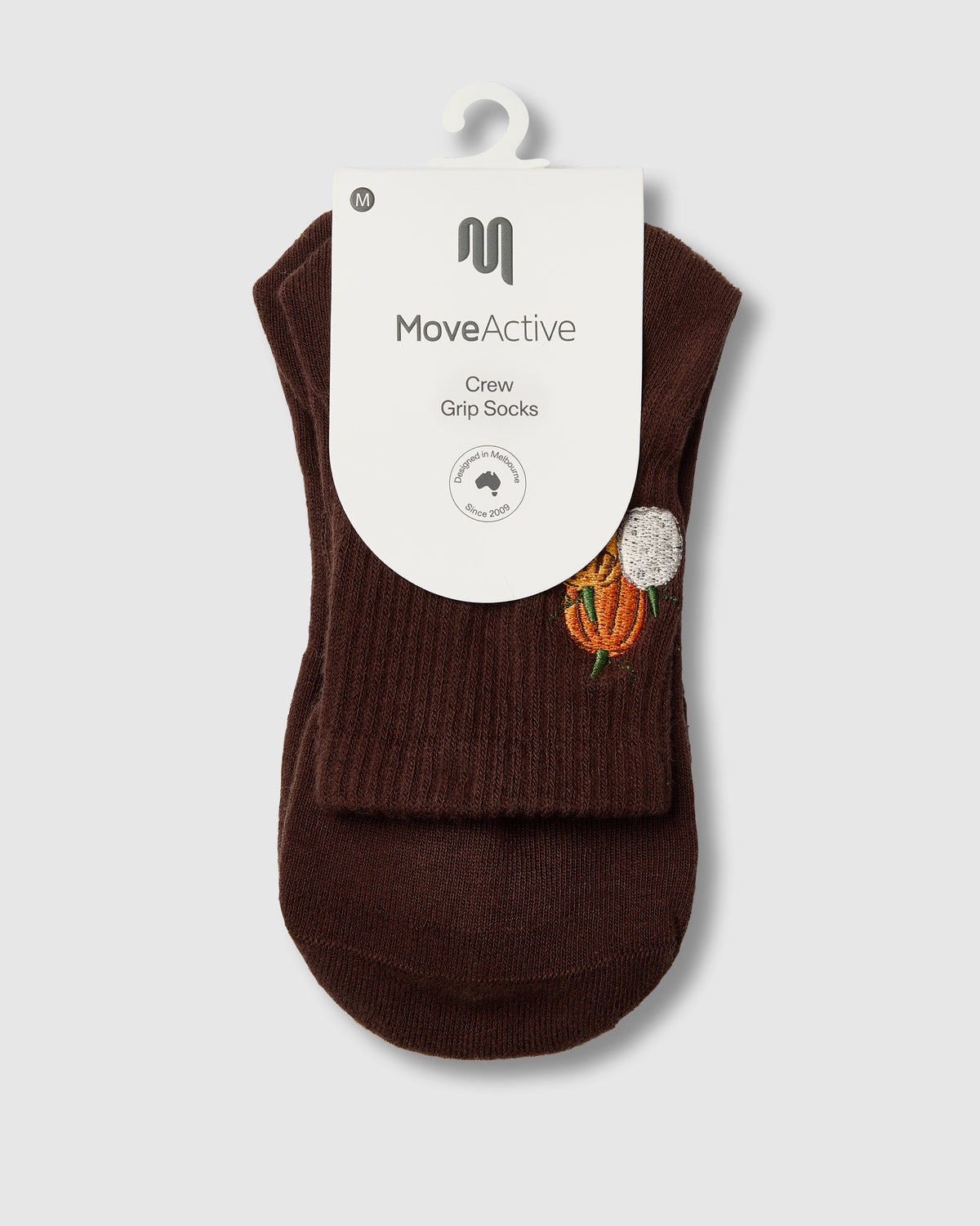Crew Grip Socks - Pumpkin Patch Espresso