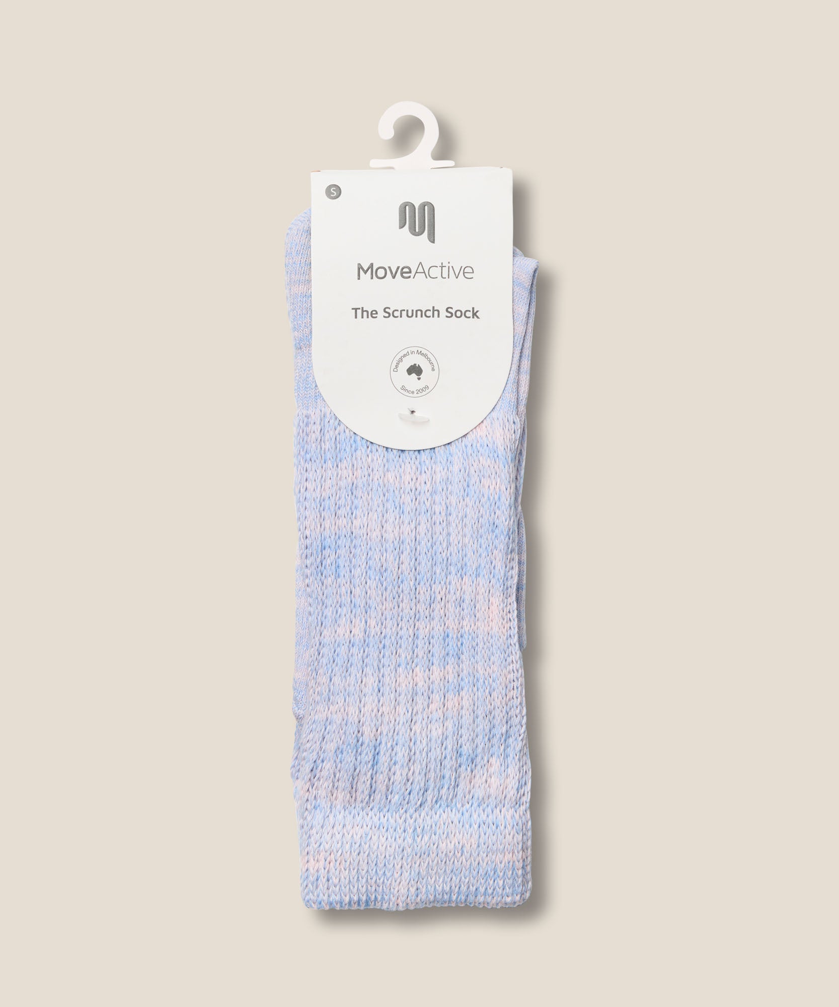 Scrunch Grip Socks - Blue Pink Marle