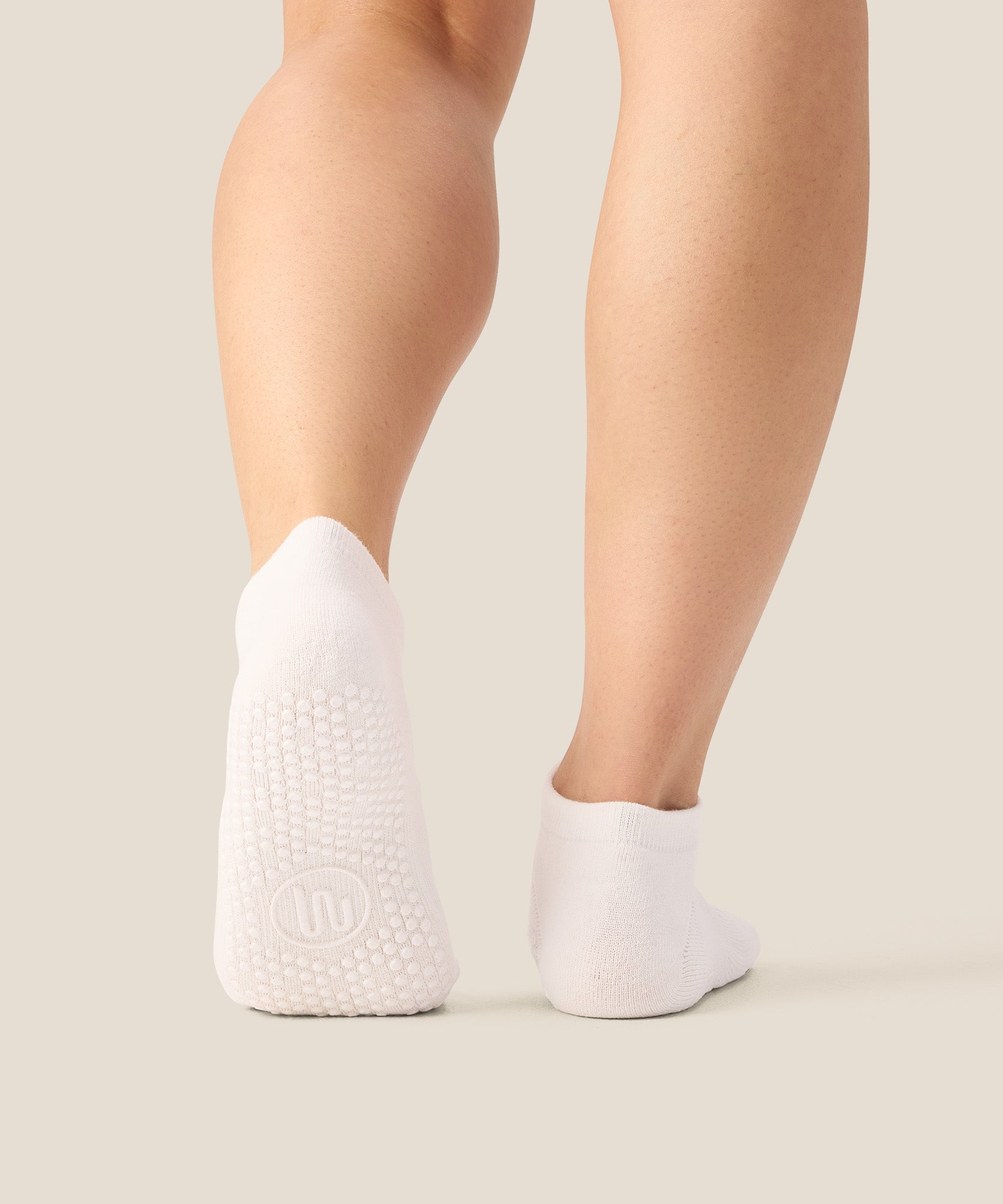 Slide On Grip Socks - Ivory