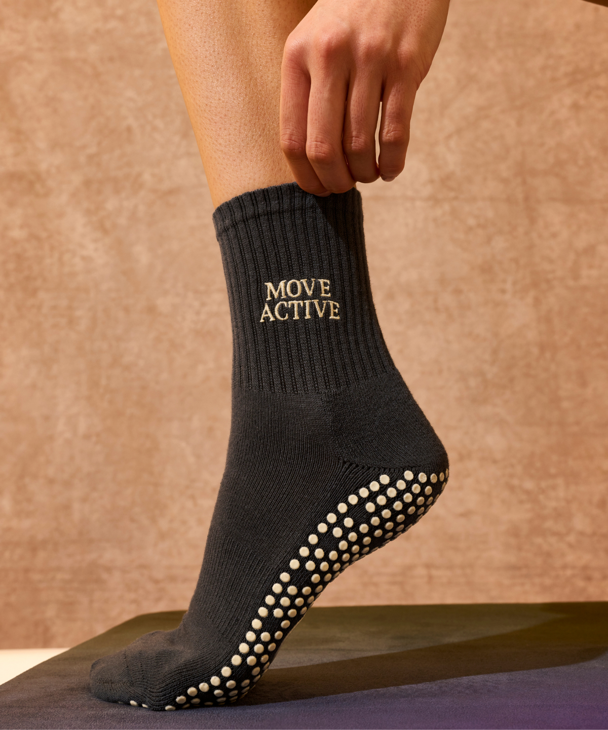 Crew Non Slip Grip Socks - Signature Ink