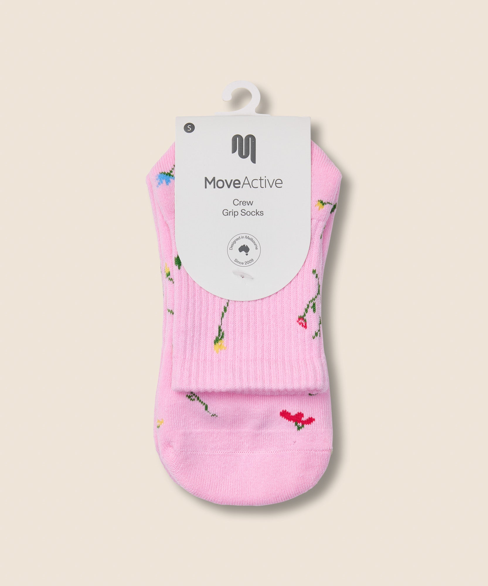 Crew Grip Socks - Wildflower Pink
