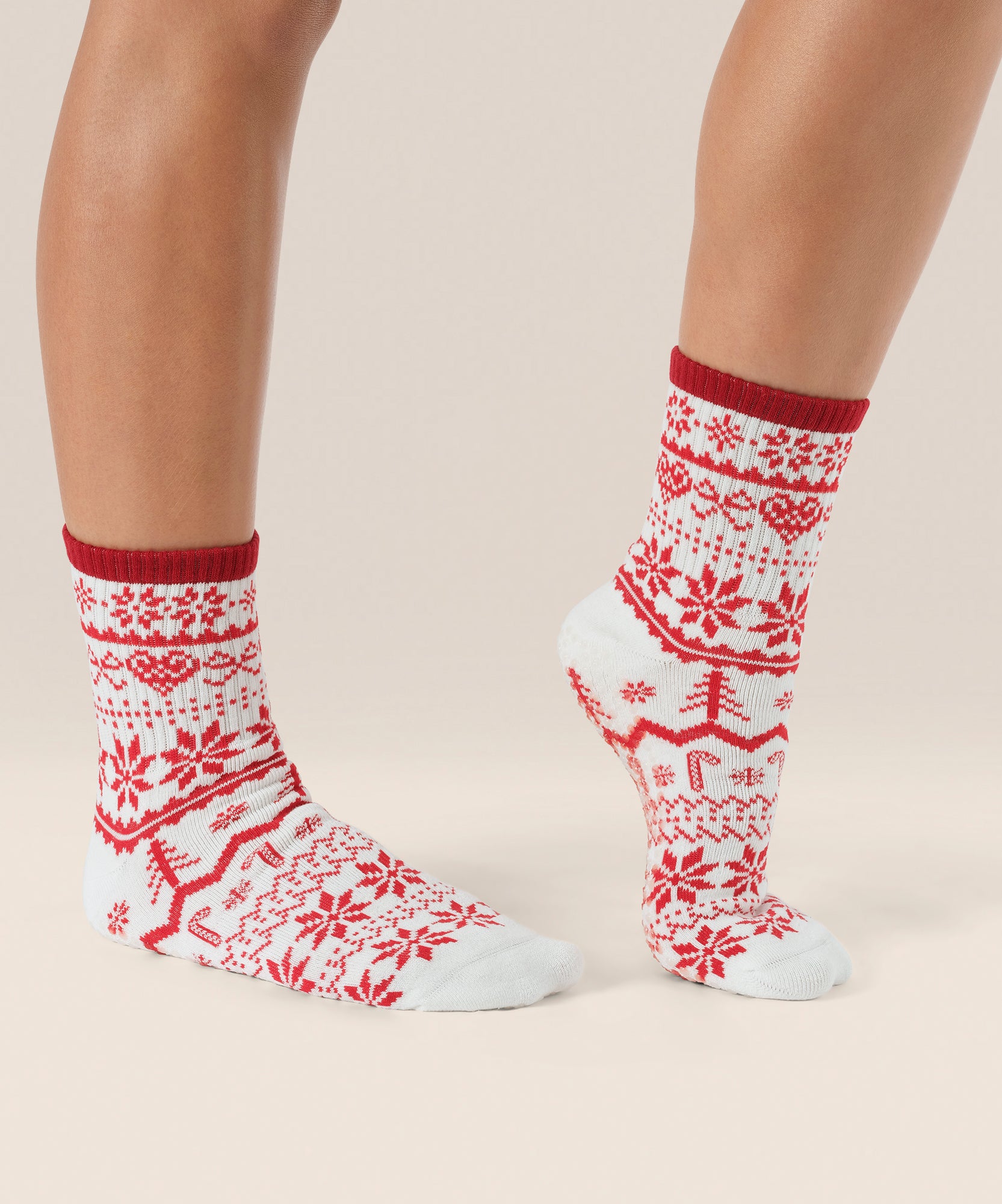 Crew Non Slip Grip Socks Nordic Noel - Main Image