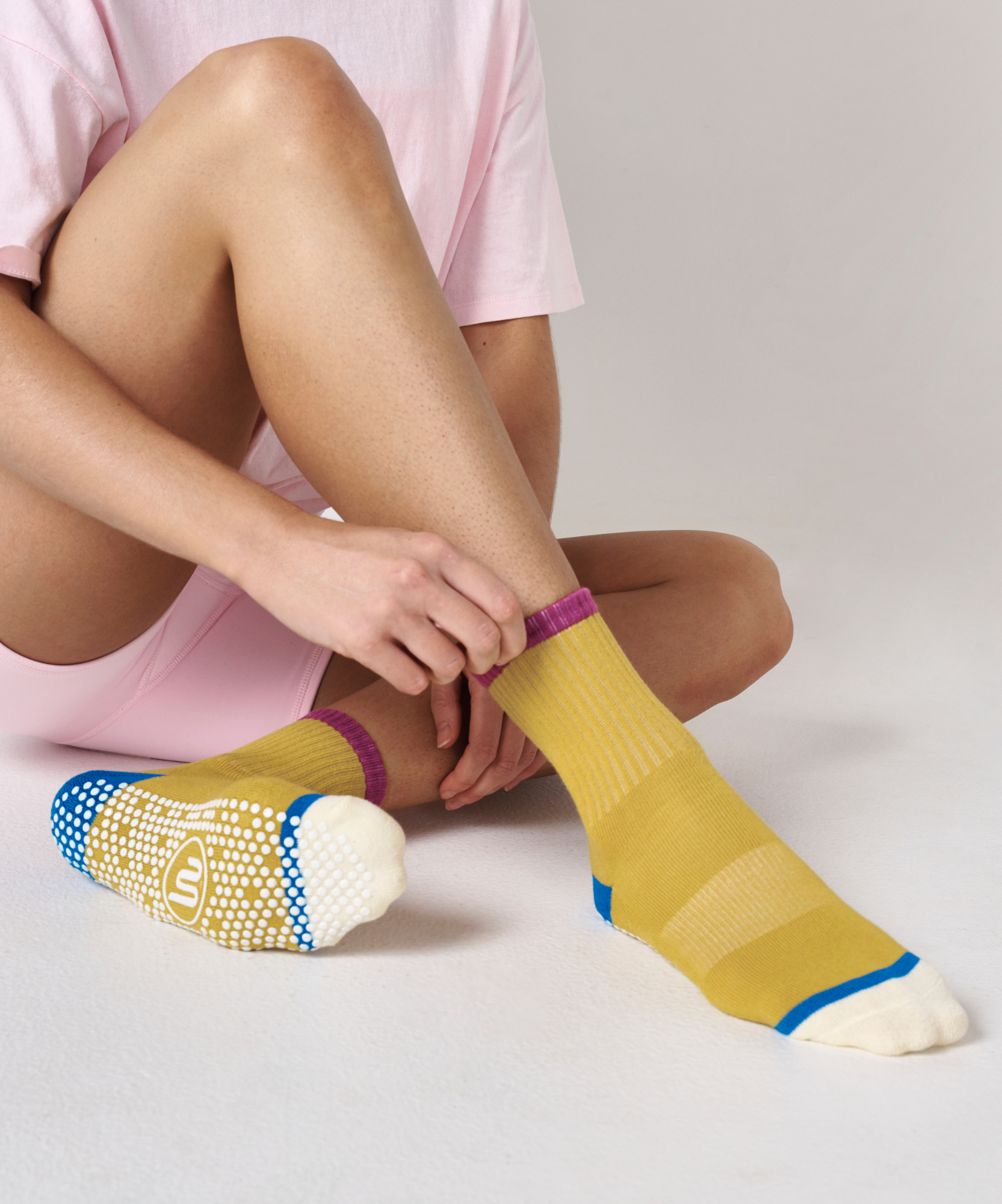 Crew Non Slip Grip Socks - Amber Artistry.