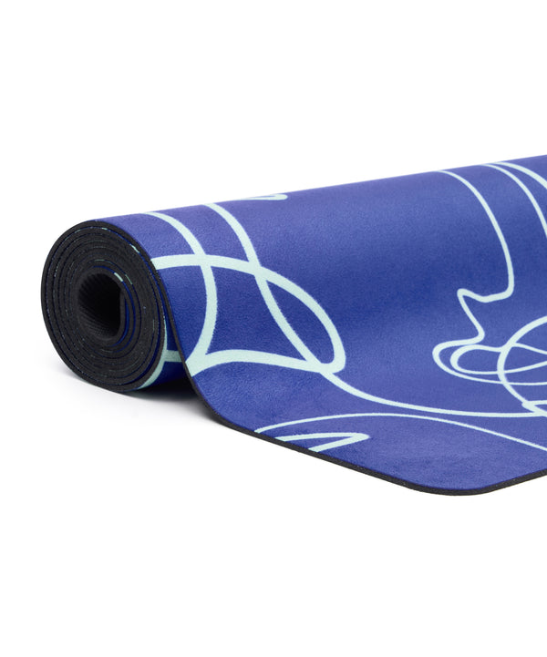 Luxe Recycled Yoga Mat - Azure Abstract