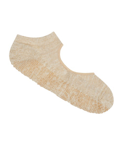Slide On Non Slip Grip Socks - Glitter Cream
