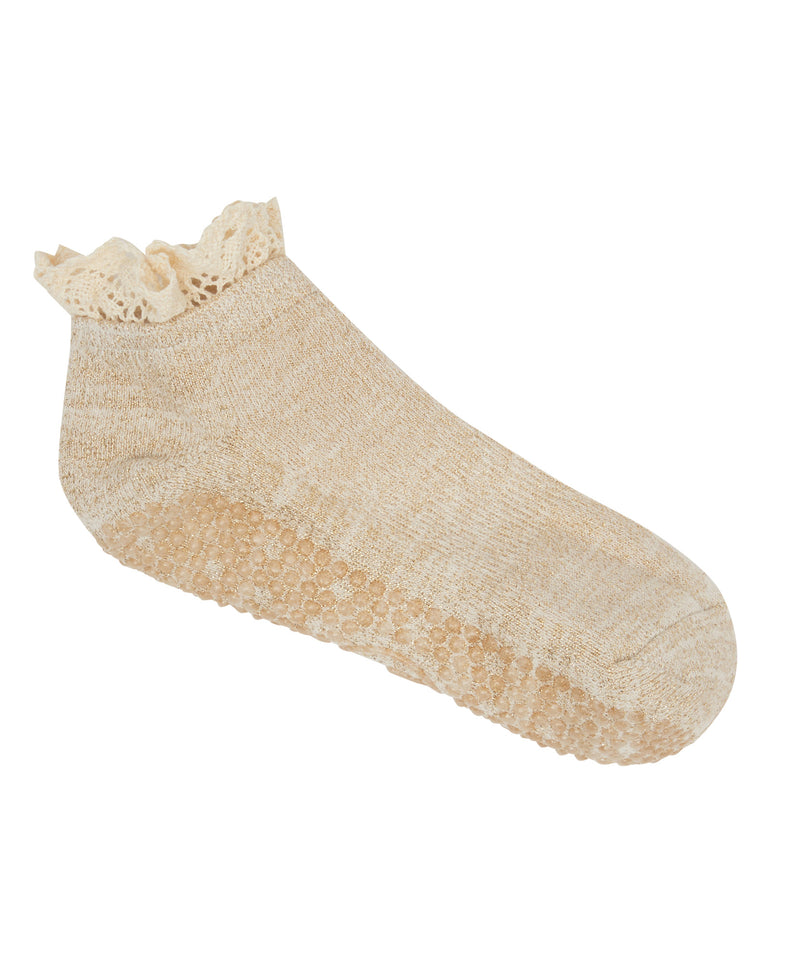 Classic Low Rise Grip Socks - Boho Ruffle Sand