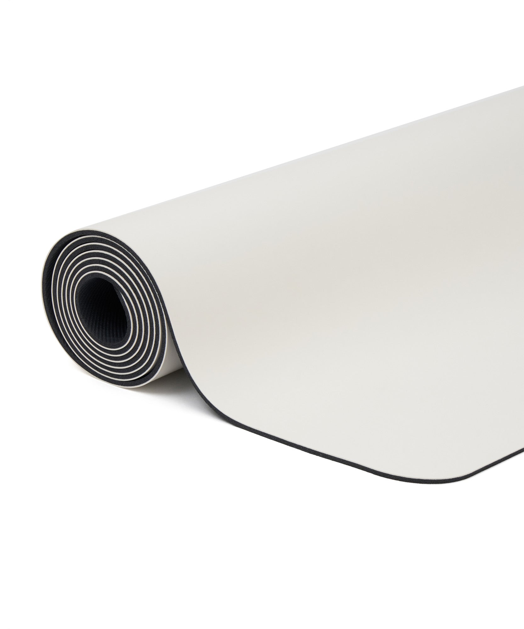 Luxurious ivory vegan leather yoga mat for a comfortable and stylish practice