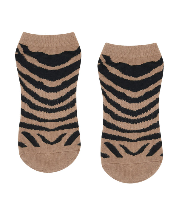 Classic Low Rise Grip Socks - Midnight Zebra