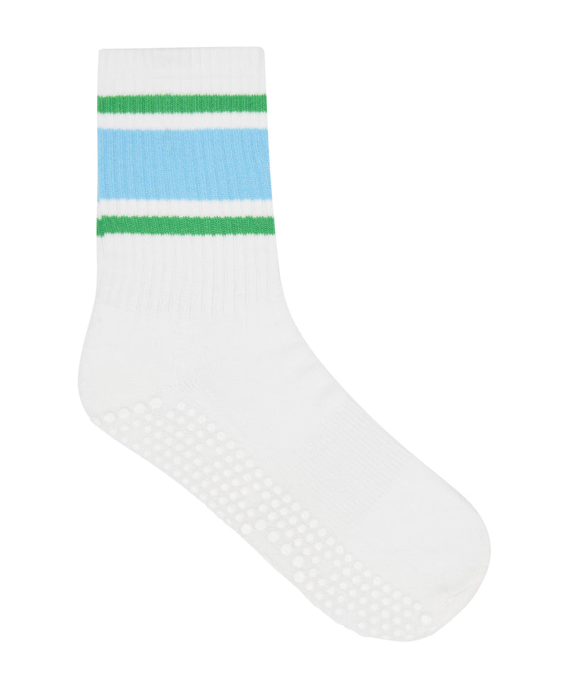 Men's Crew Non Slip Grip Socks - Nordic Stripe