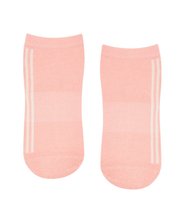 Classic Low Rise Grip Socks - Guava Stripes