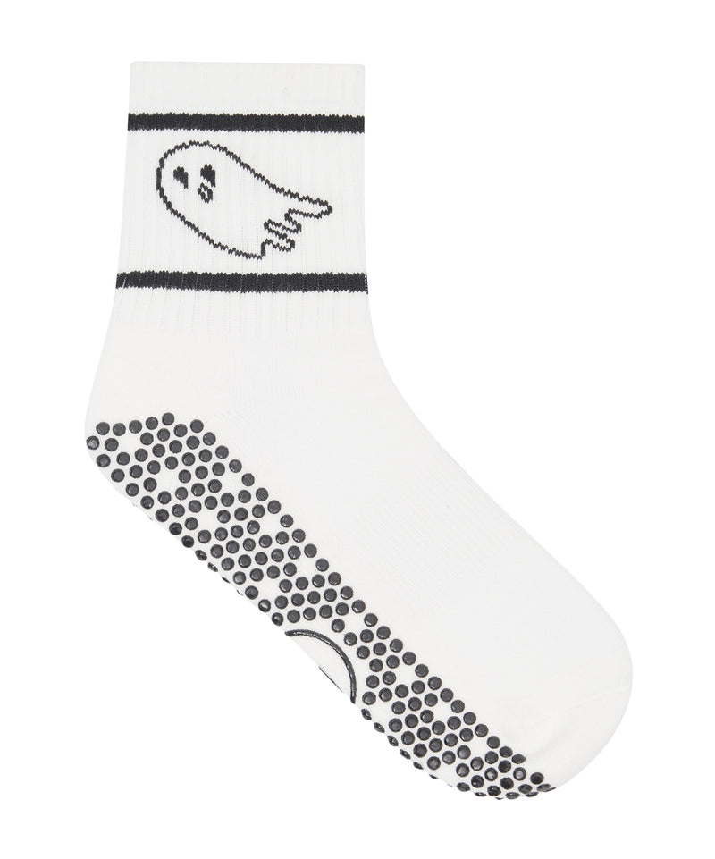Crew Non Slip Grip Socks - Ghost White