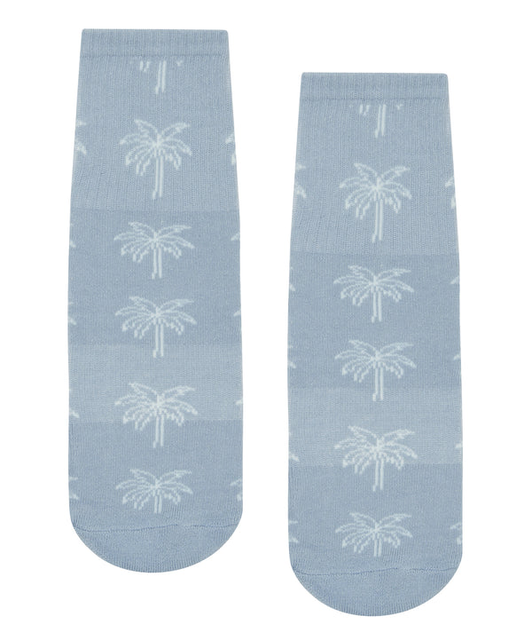 Crew Non Slip Grip Socks - Blue Palms